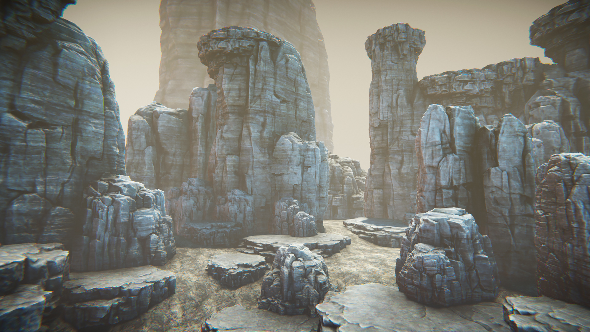 白石 场景 悬崖 崖壁 奇石 环境 虚幻4 UE4 White rocks插图2