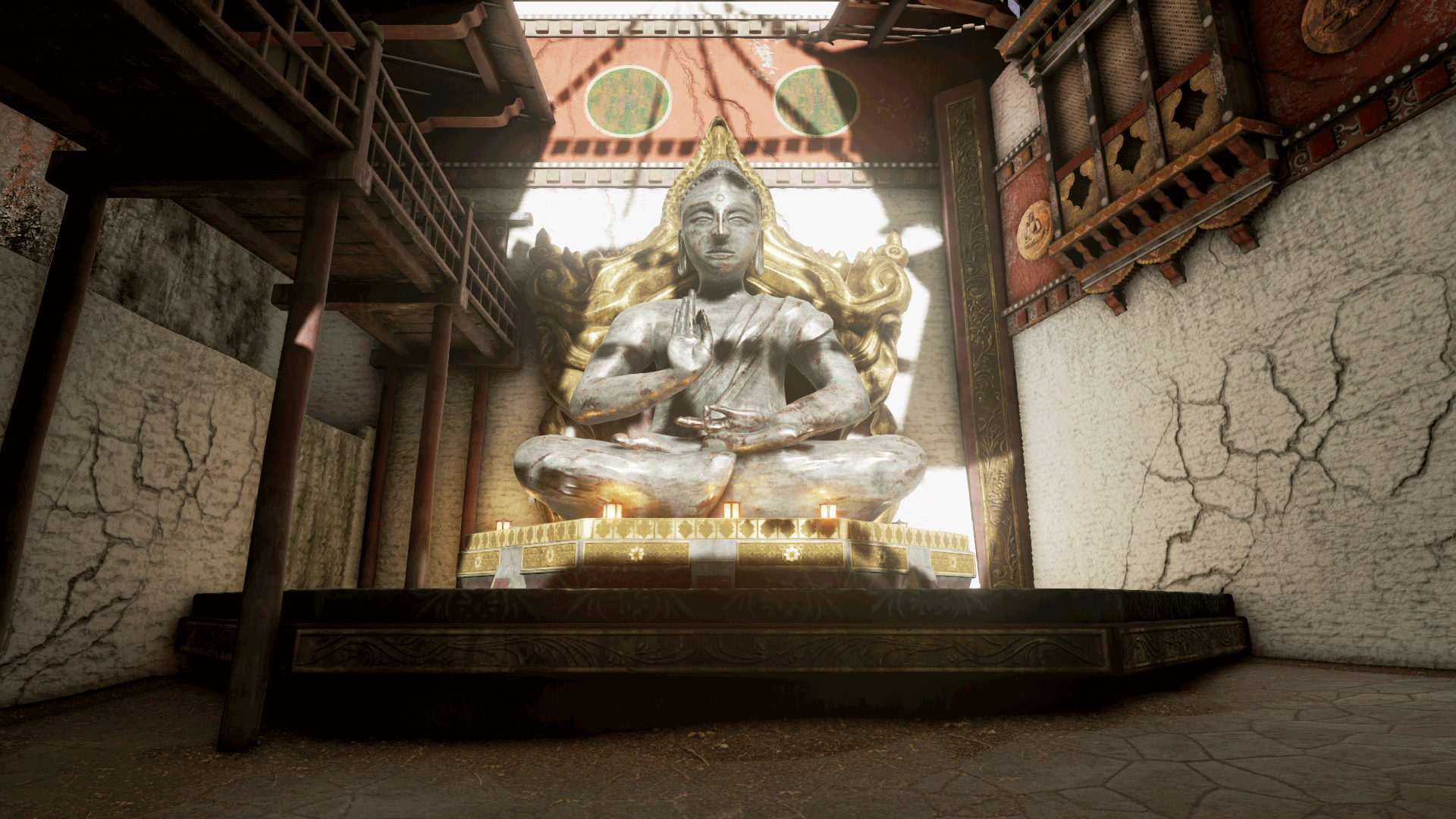 Buddhist Monastery Environment 虚幻4 UE4 空中 悬崖 寺庙 佛殿