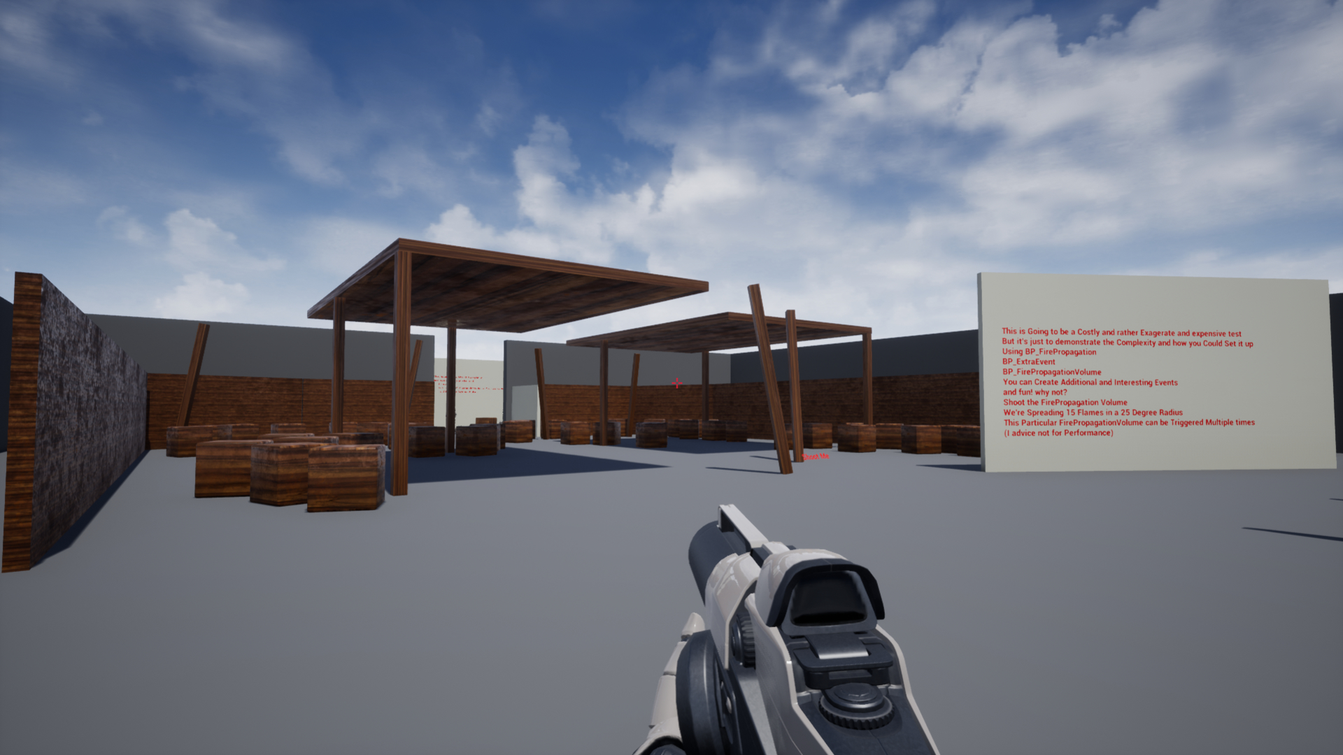 喷火枪引燃反馈游戏蓝图 虚幻4 ue4 Flamethrower With Flame Propagation 423插图7