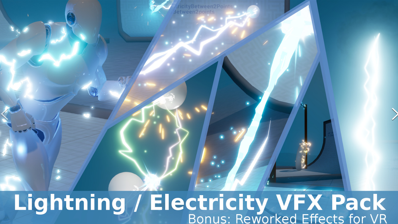 虚幻4 UE4 Lightning Electricity Pack 电弧 niagara 4.25 可用