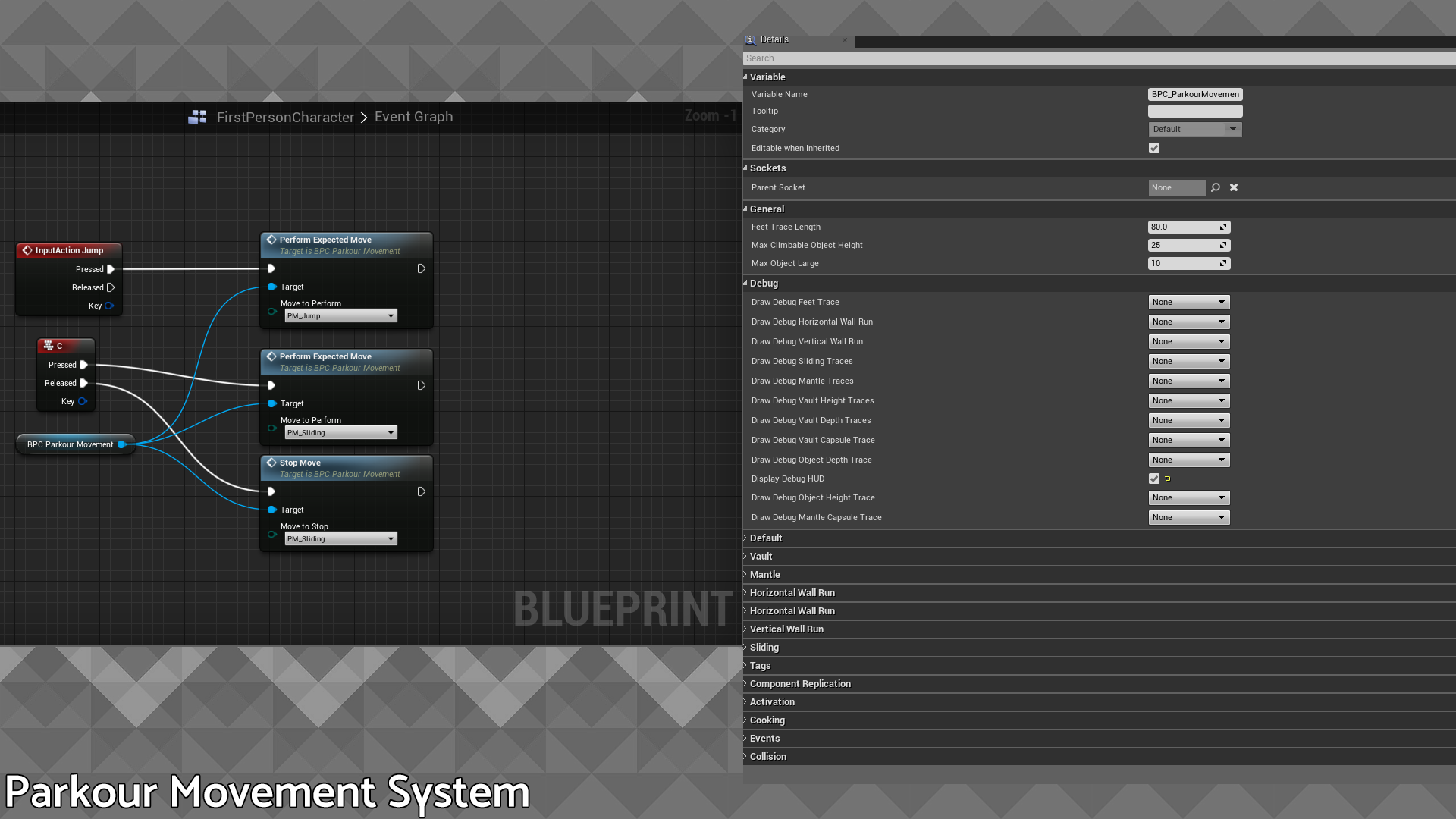 第一人称跑酷特技蓝图 虚幻4 ue4 Parkour Movement System 426插图4