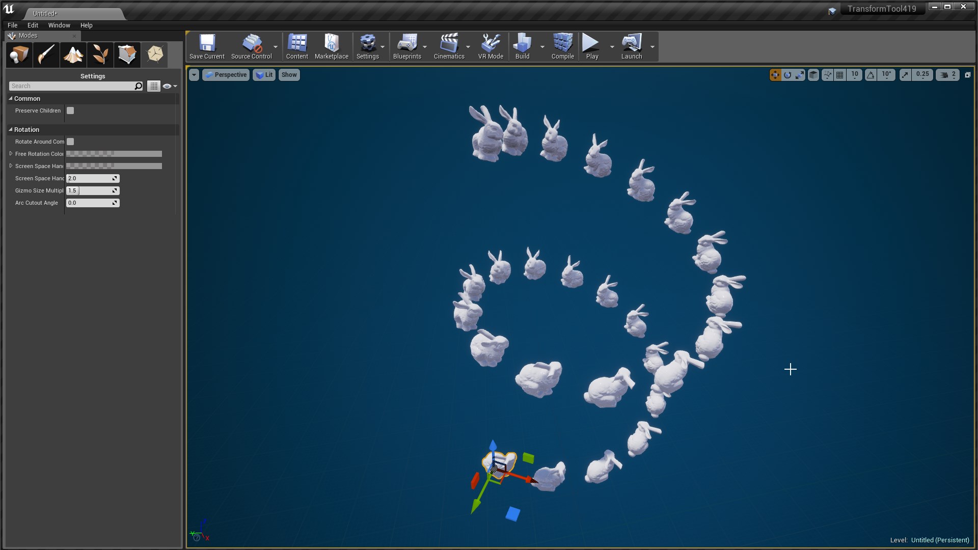 物体模型变换插件 虚幻4 ue4 Transform Tool Plugin 424到426插图1