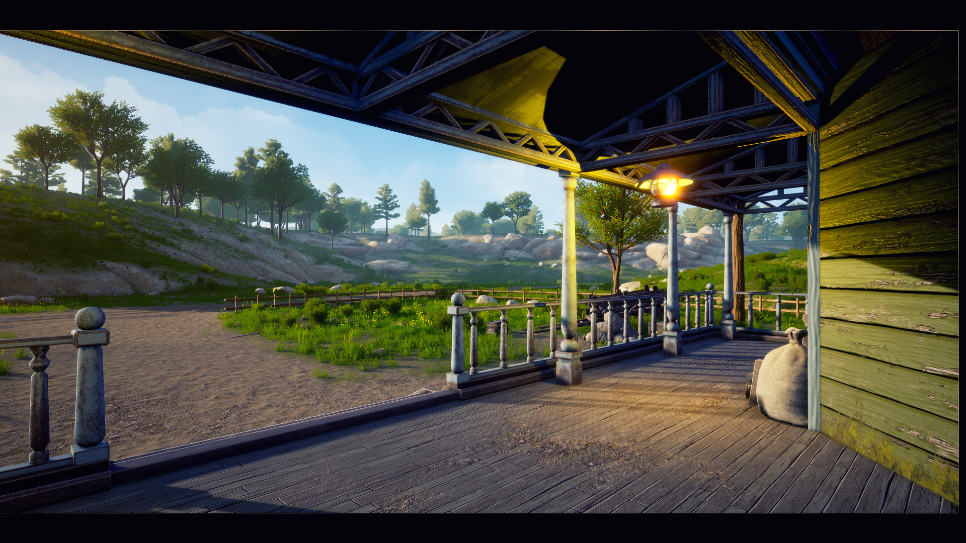 西部 酒馆 地形 黄昏 场景 环境 虚幻4 UE4 Landscape VOL 02插图2