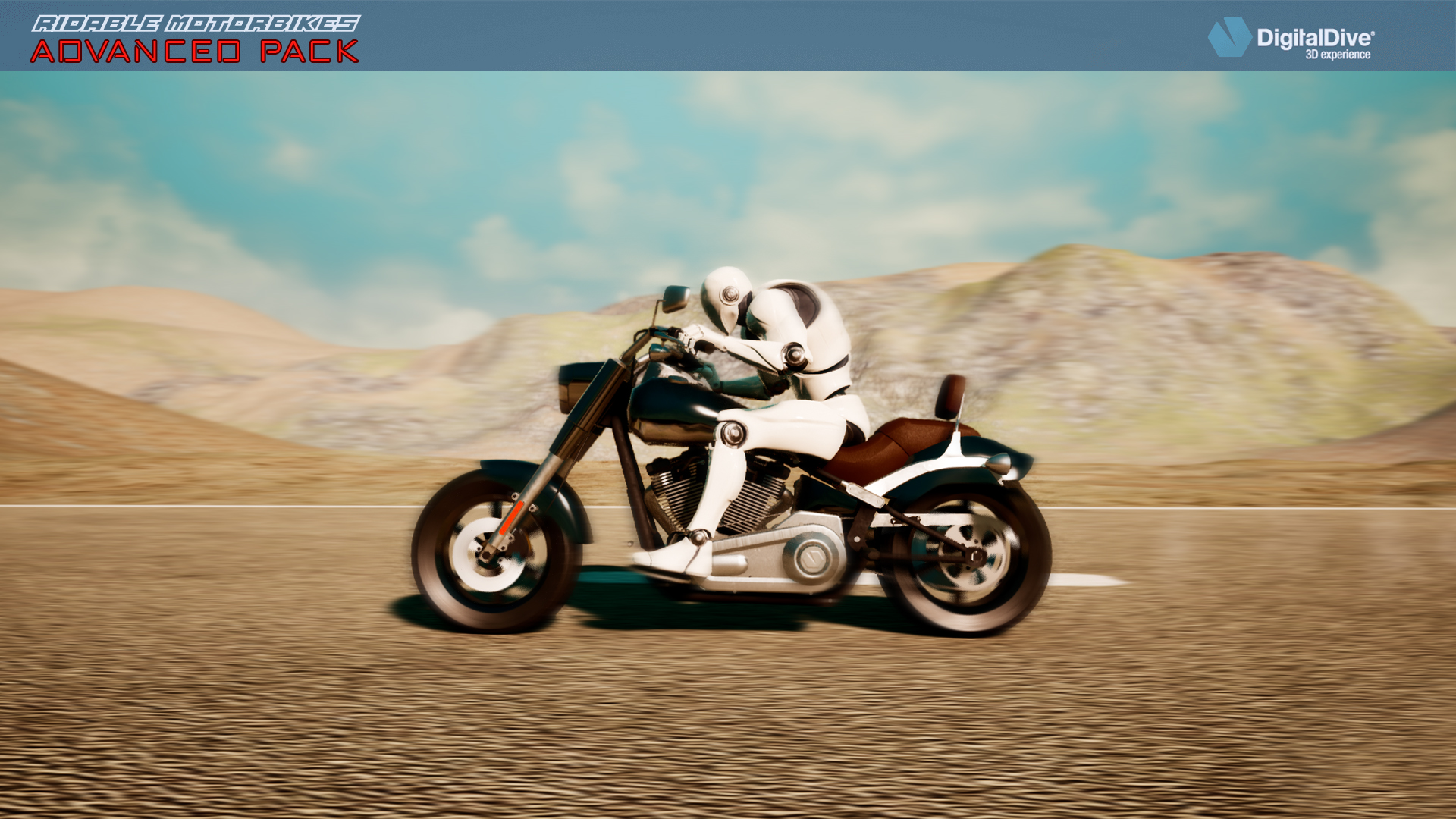 可驾驶摩托车赛车损伤蓝图 虚幻4 ue4 Ridable MotorBikes Multiplayer Advanced Pack 427插图1