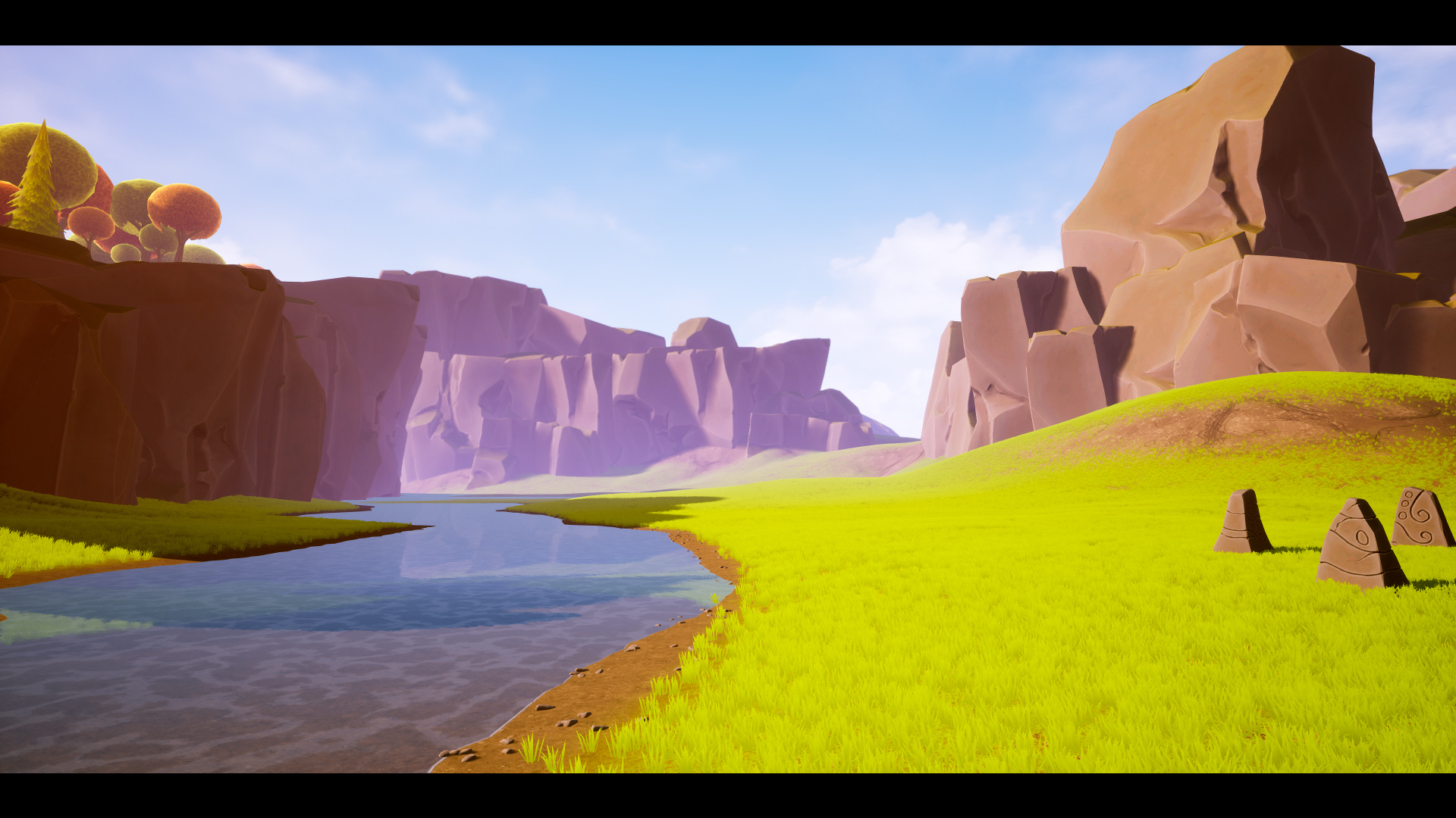 卡通 山脉 森林 场景 虚幻4 UE4 Stylized Mountain Landscape插图3