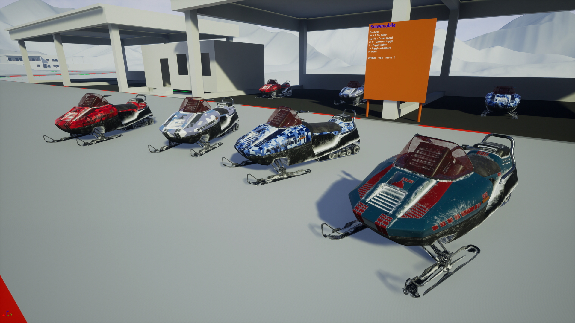 雪地摩托驾驶蓝图 虚幻4 ue4 Drivable Vehicle Snowmobile 427插图13