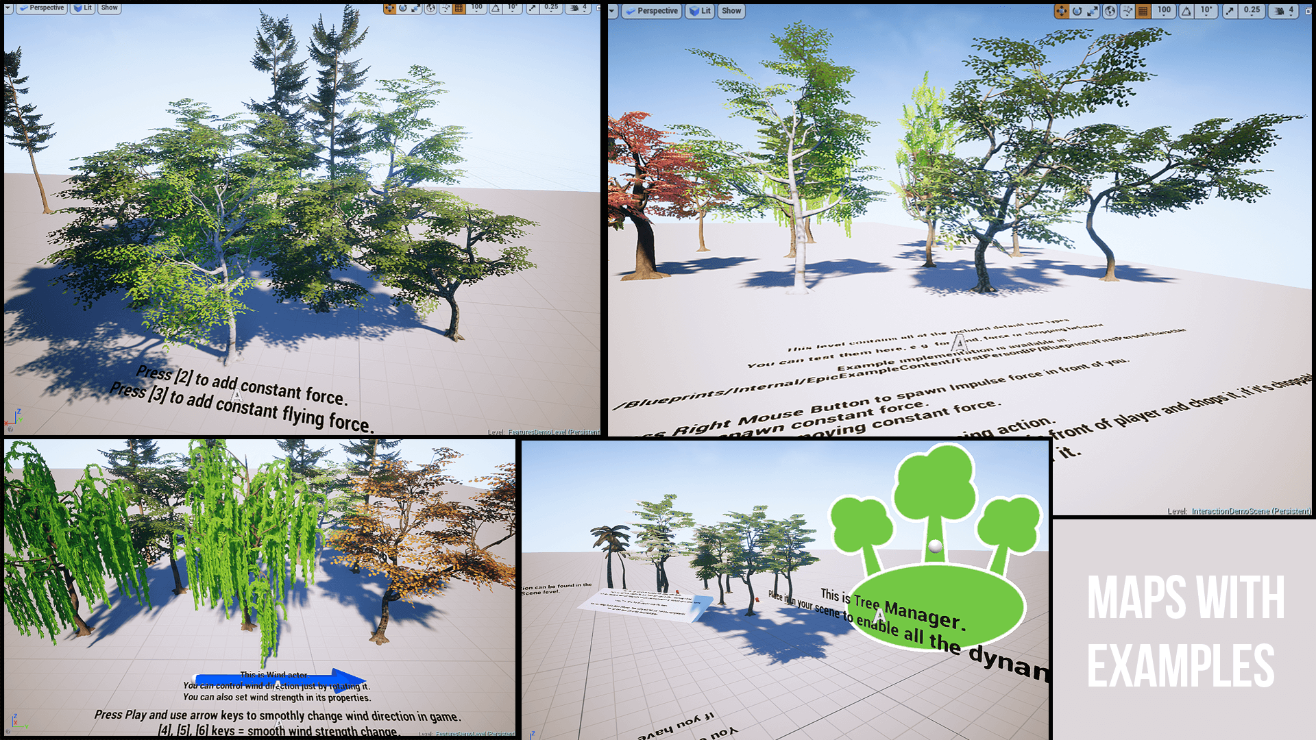 Interactive Tree Creator 虚幻4 UE4 交互 树木 生成器 蓝图插图2