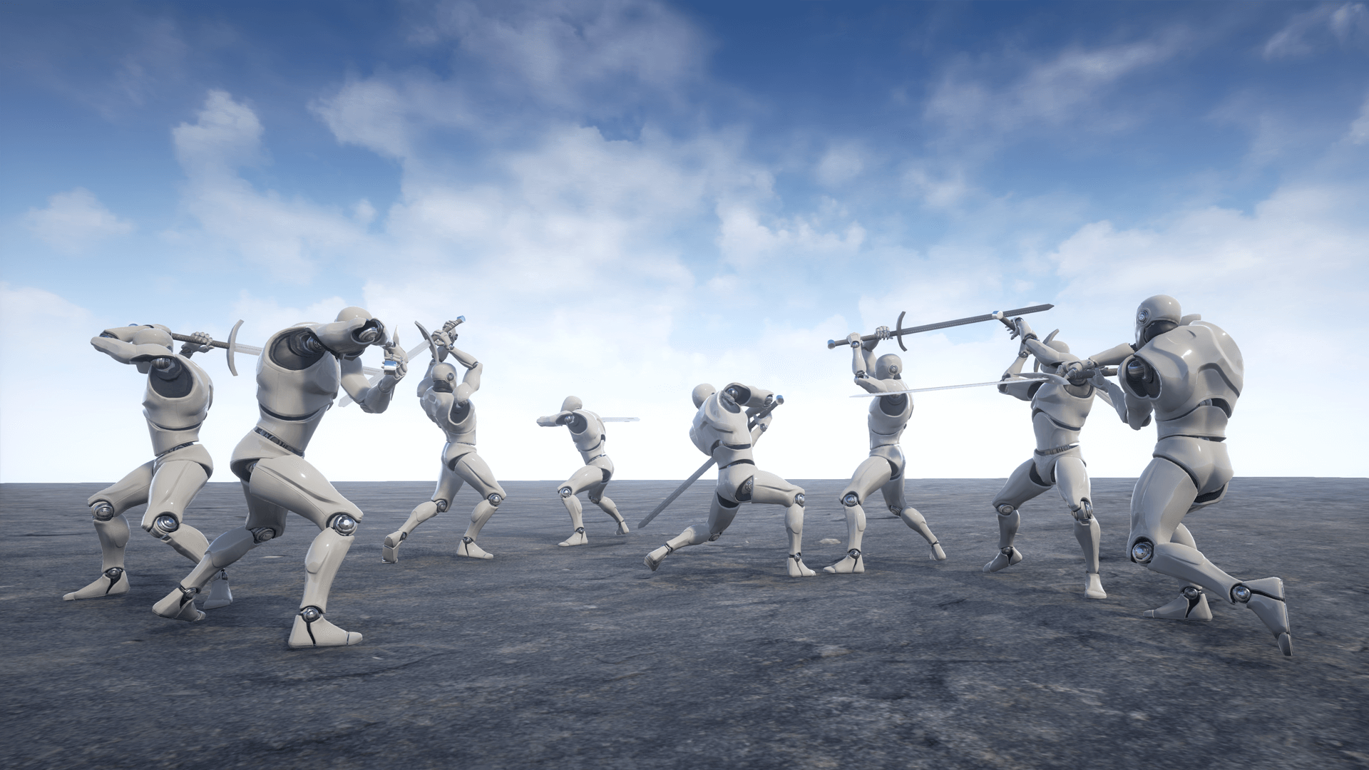 双手剑 大剑 劈砍 动画 素材 虚幻4 UE4 Two Handed Sword插图1
