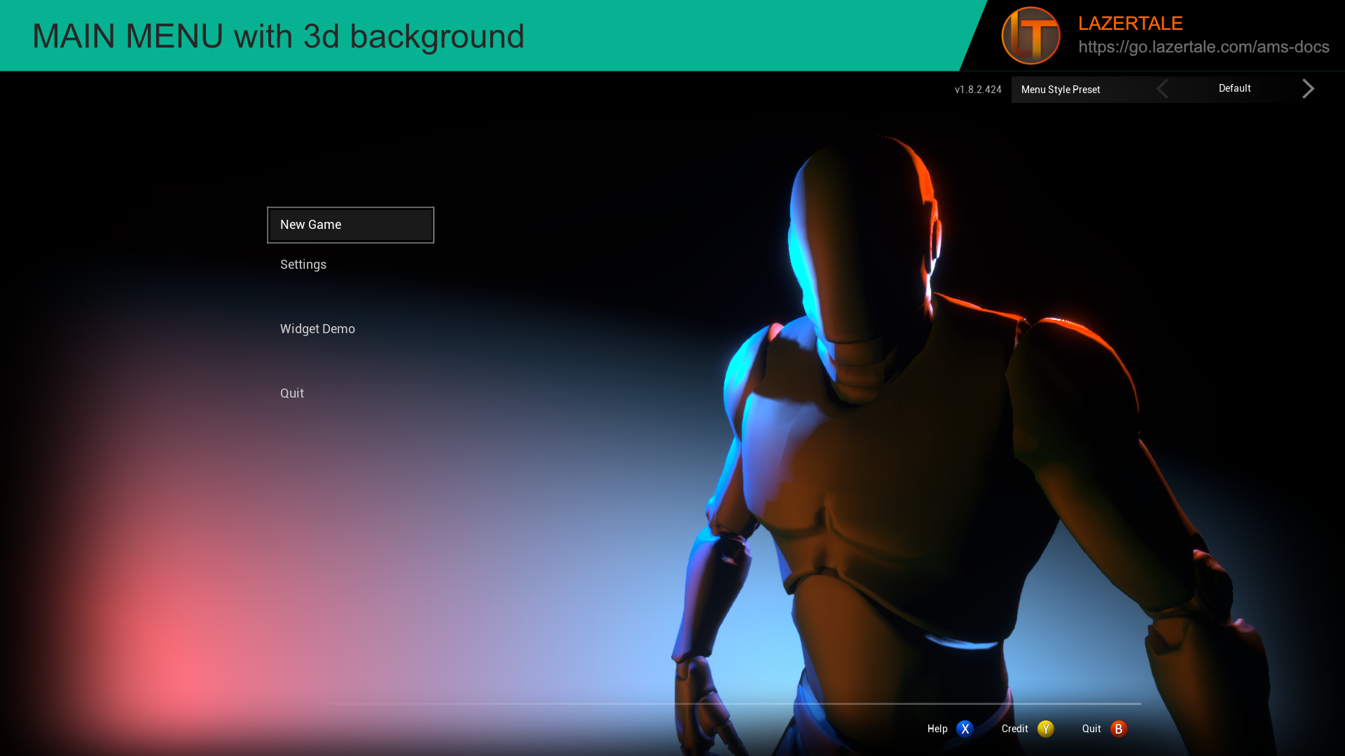 高级  菜单 系统 虚幻4 UE4 Advanced Menu System