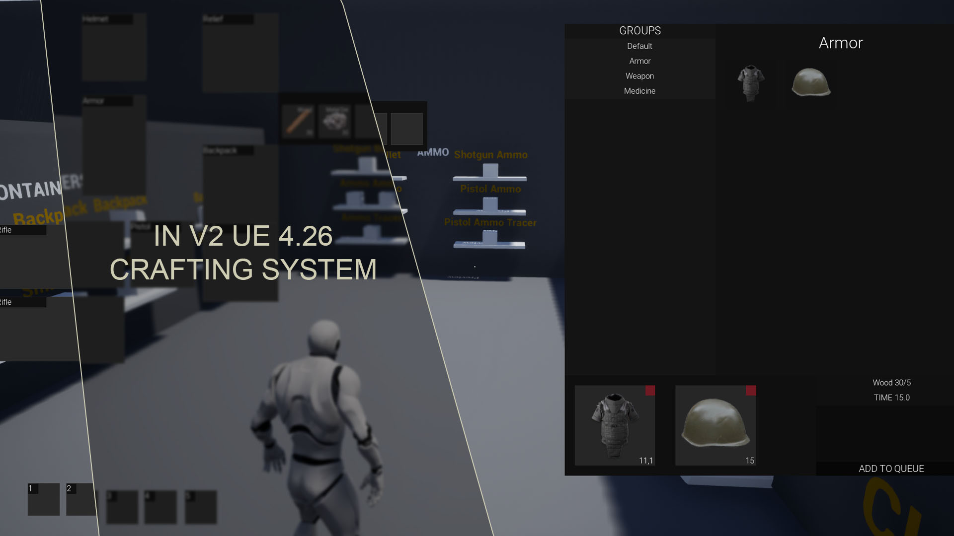 装备库存军火弹药蓝图项目 虚幻4 ue4 Pro Inventory Component插图5