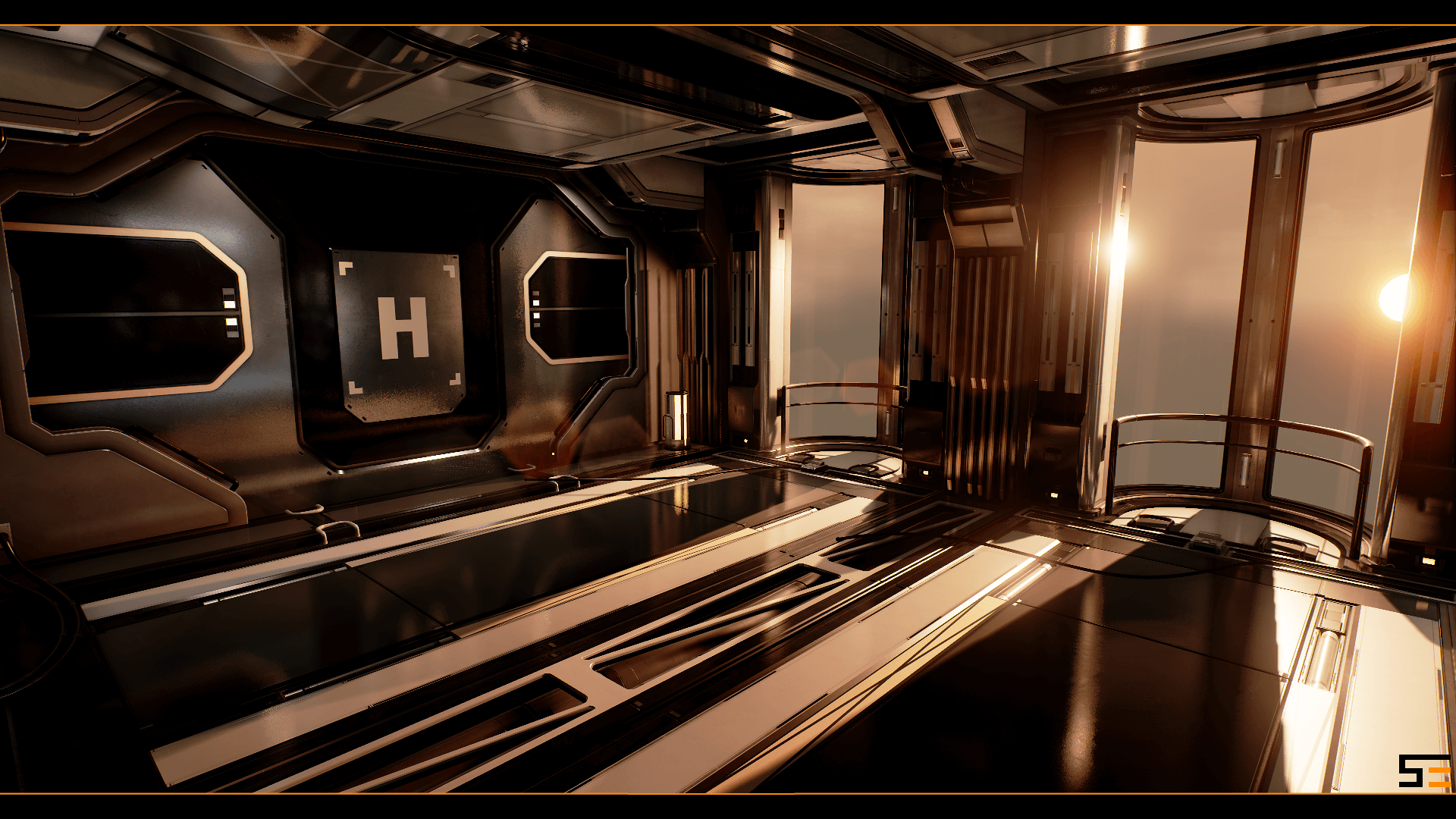 模块化 科幻 走廊 过道 环境 虚幻4 UE4 Modular SciFi Hallways