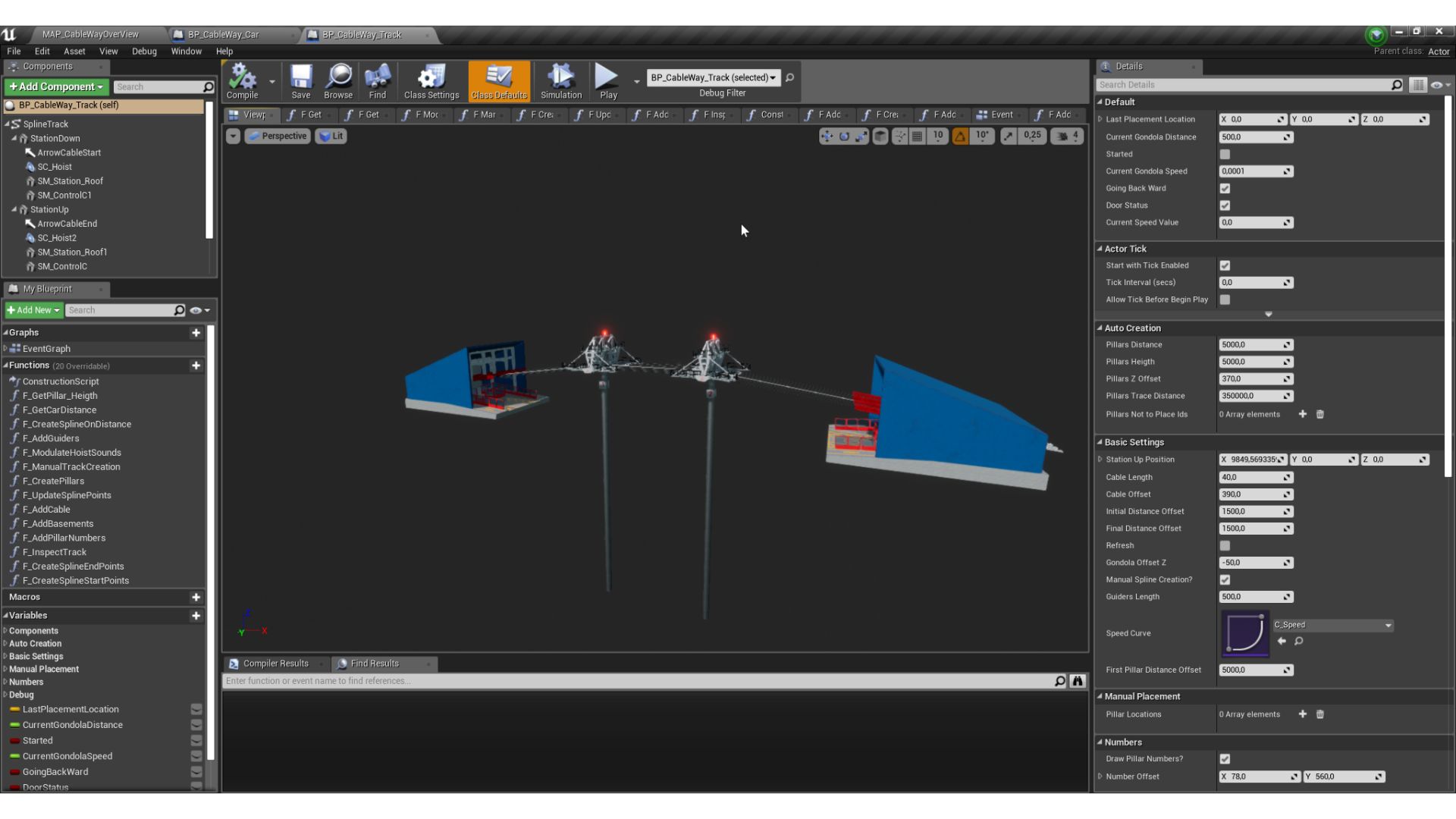 雪山观光缆车传送带游戏蓝图模板 虚幻4 ue4 Cableway Template插图12