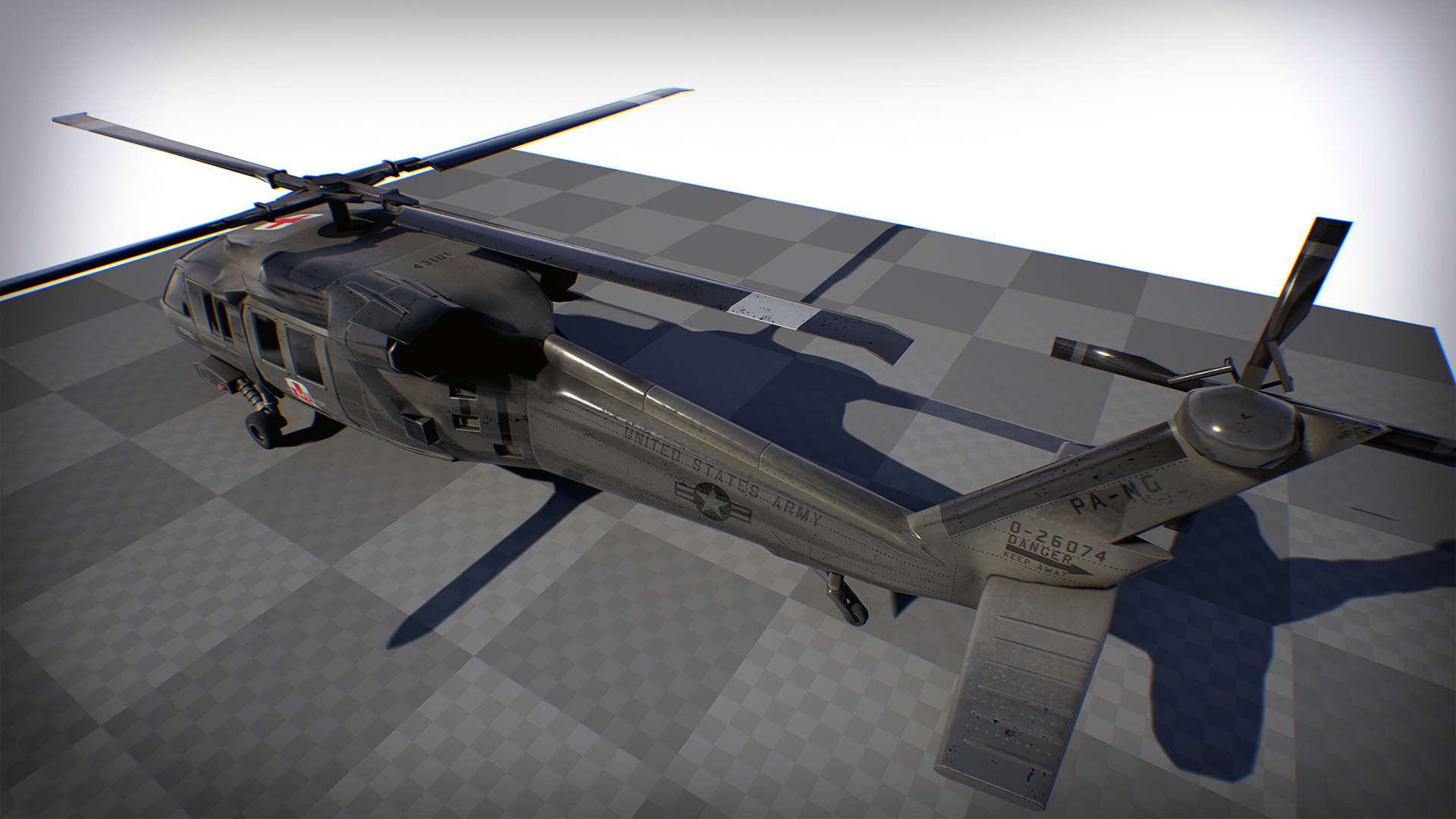 黑鹰 直升机 驾驶 蓝图 虚幻4 UE4 Helicopter UH60M Blackhawk插图2