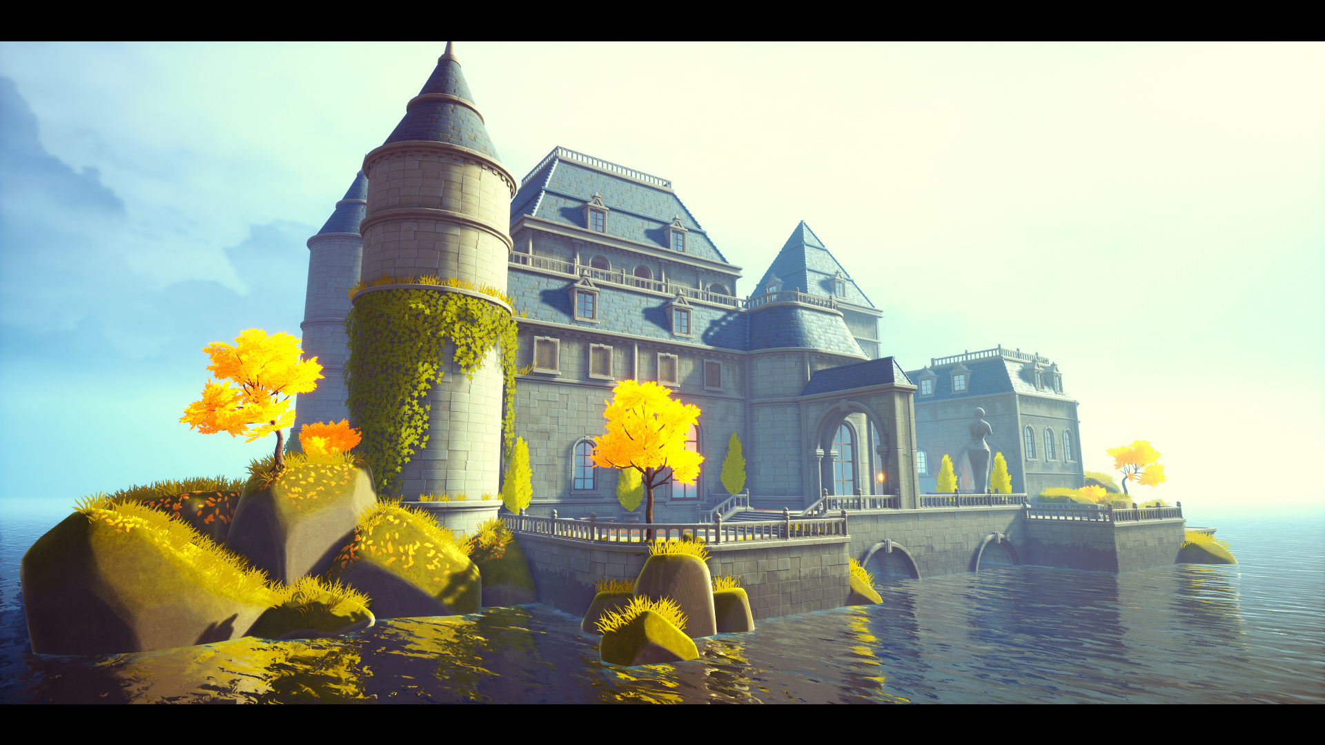 低模 艺术风 城堡 宫殿 场景 虚幻4 UE4 Stylized castle