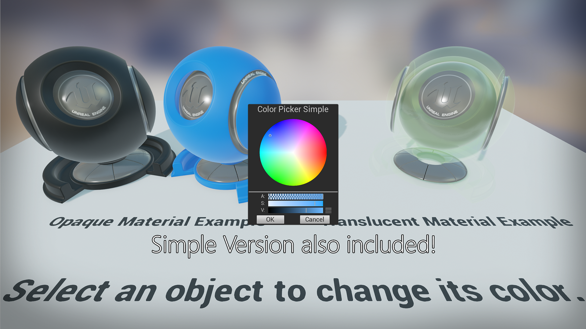 用户 节目 取色器 UI 虚幻4 UE4 Simple Color Picker UMGColorPicker