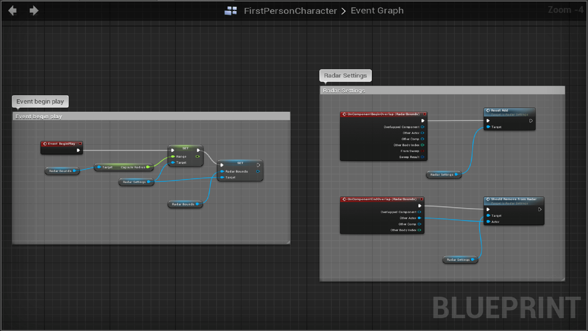 雷达 探测 迷你 小地图 蓝图 UI 虚幻4 UE4 Radar Minimap插图3