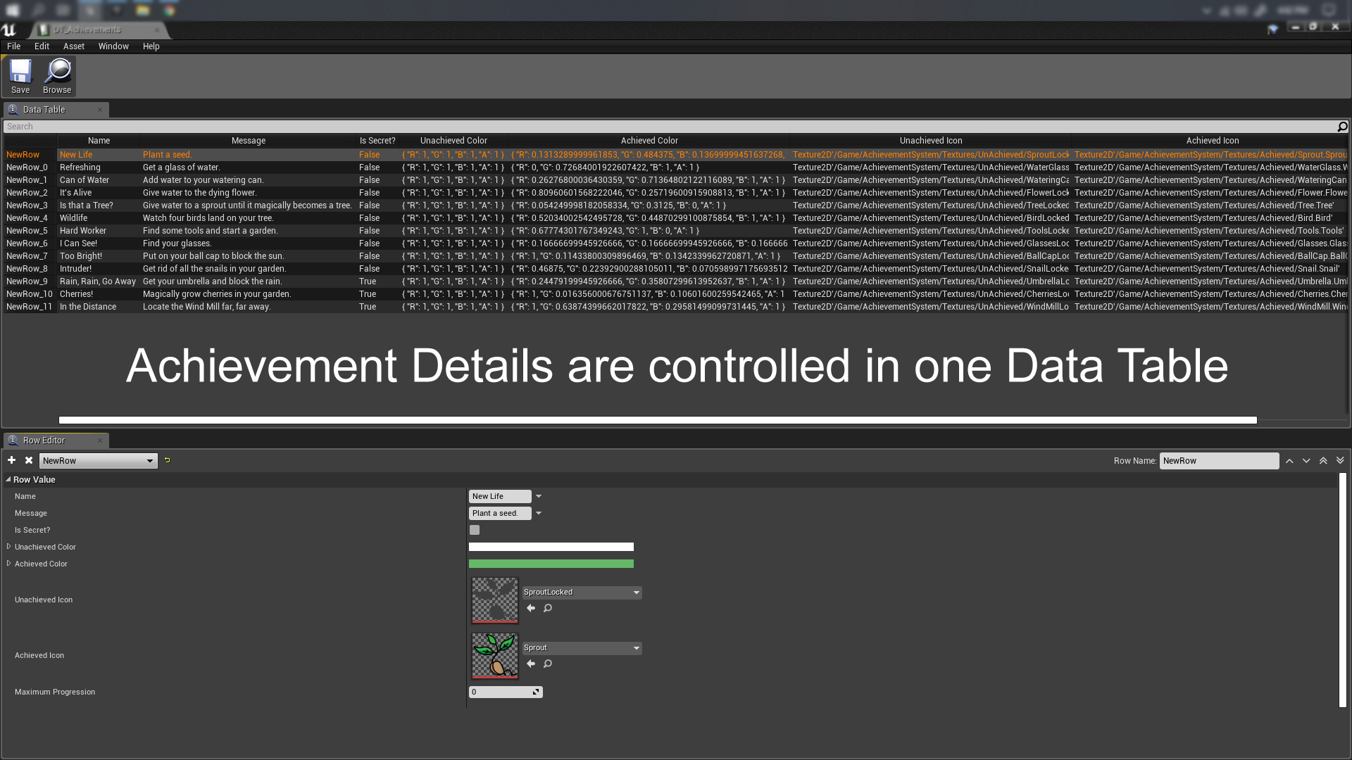 游戏内设置成就解锁系统蓝图 虚幻4 ue4 In Game Achievement插图5