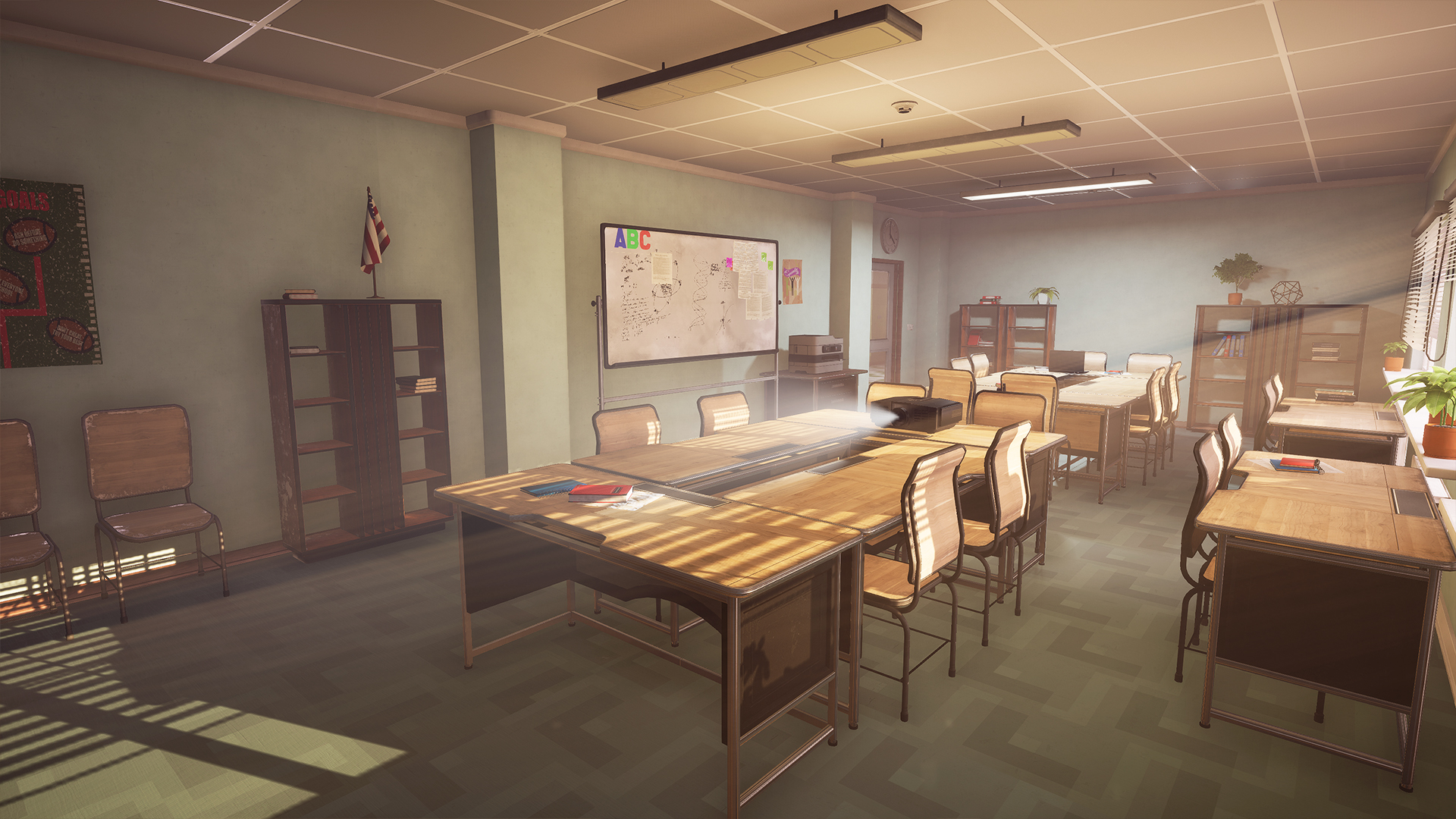 Modular School Pack 虚幻4 UE4 模块化 教室 学校 场景插图2