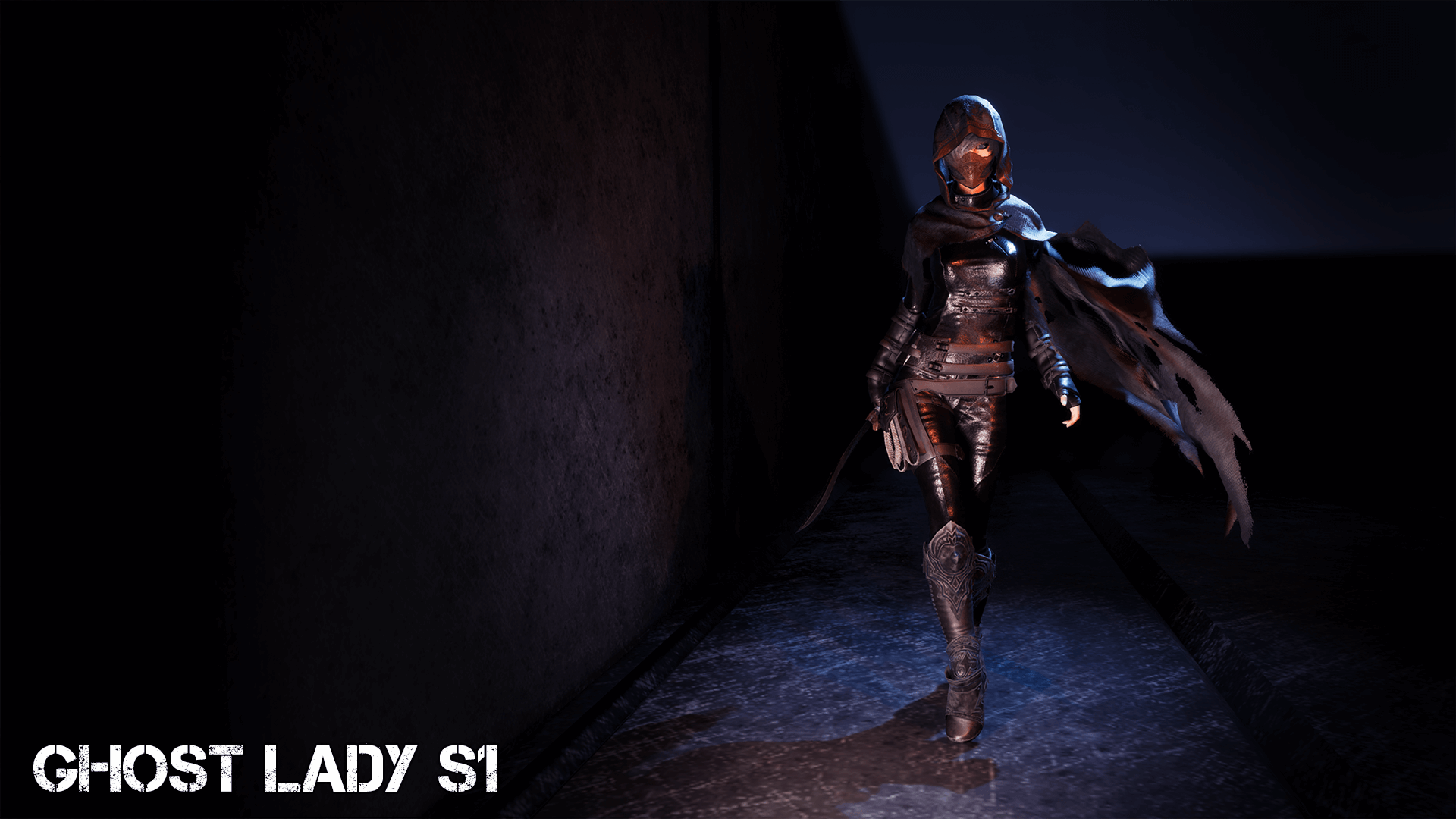 Ghost Lady S1 Assassin 虚幻4 UE4 幽灵 刺客 女性 角色 动画