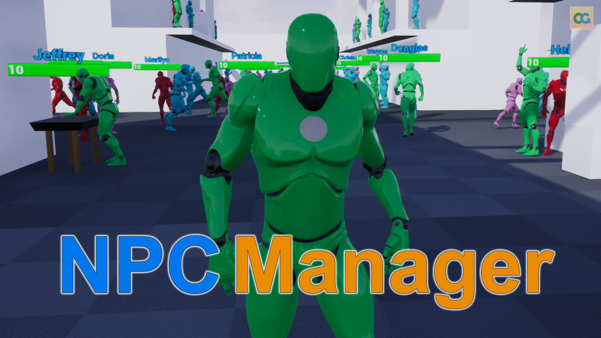 路人 行为 人工智能 创建 蓝图 虚幻4 UE4 NPC Manager System