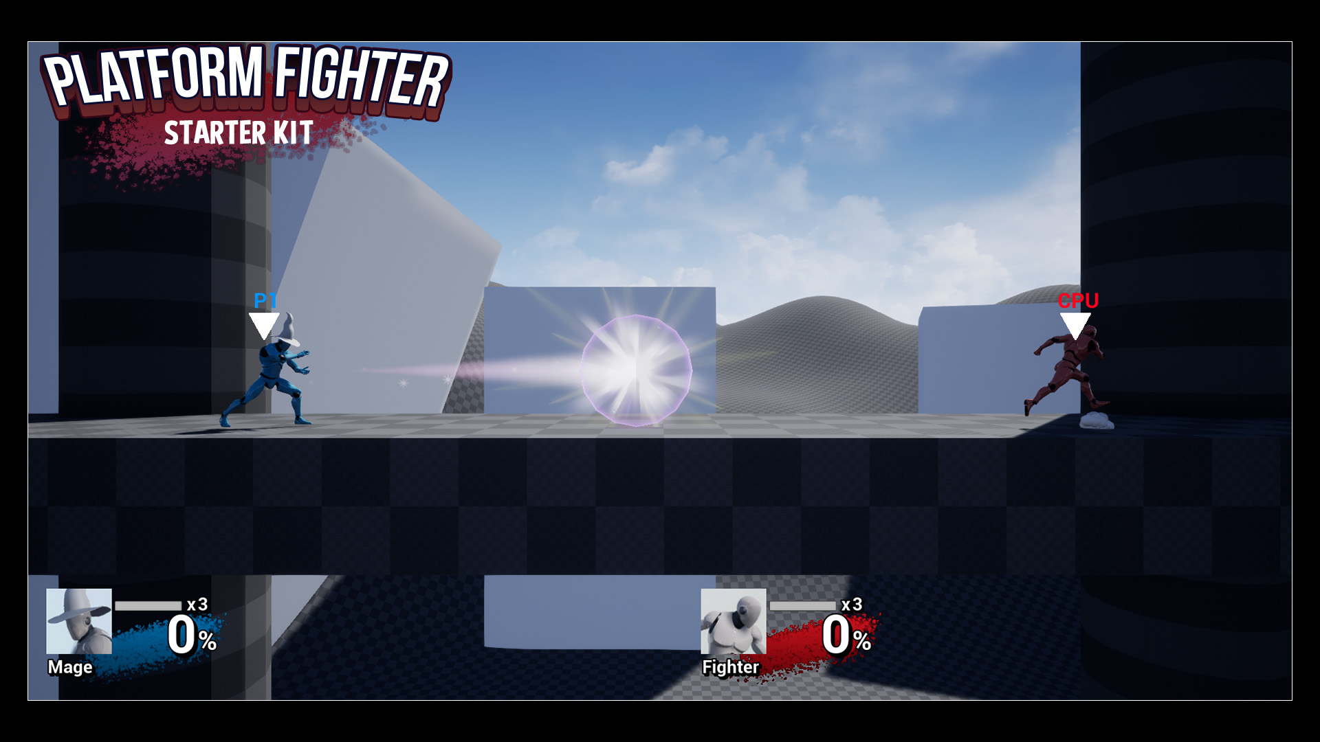 格斗 游戏 选择 界面 模板 虚幻4 UE4 Platform Fighter Starter Kit插图3