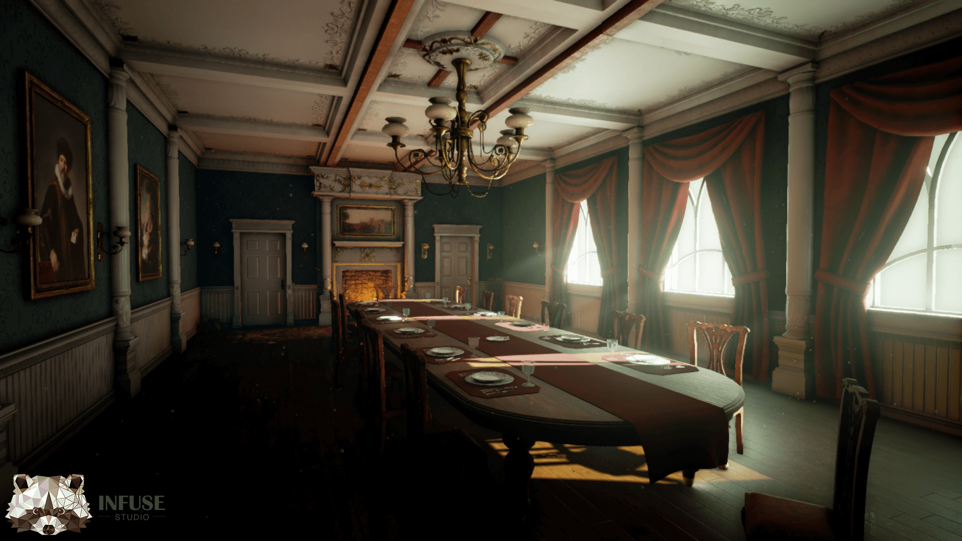 维多利亚 贵族 餐厅 室内 场景虚幻4 UE4 Victorian Dining Room插图1