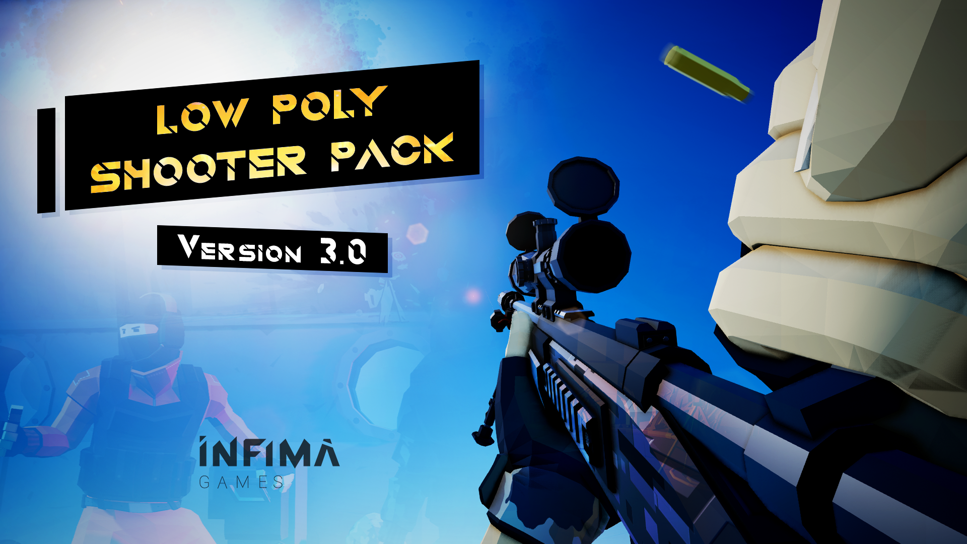 卡通完整射击蓝图模板 虚幻4 ue4 Low Poly Shooter Pack v3 426