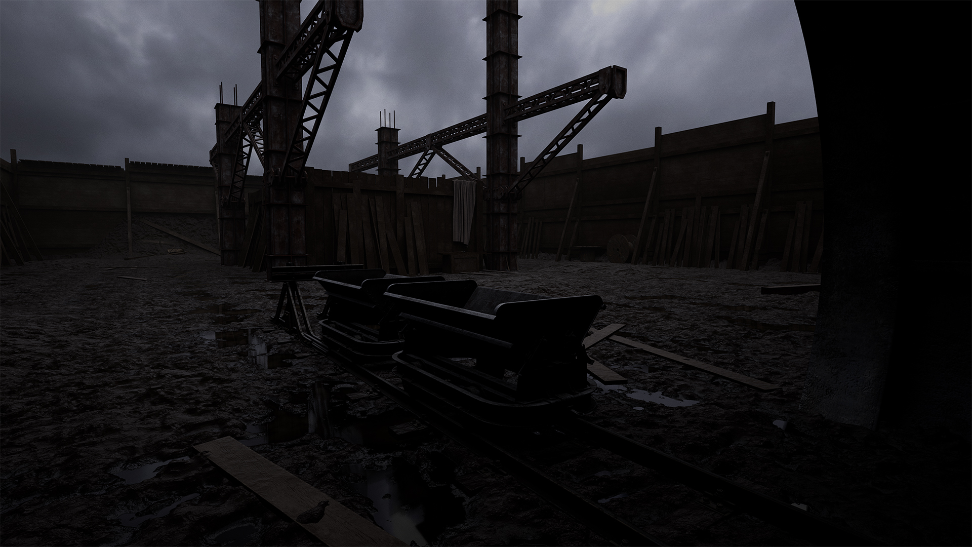 隧道 矿坑 环境 场景 虚幻4 UE4 Mining Complex with Tunnels插图1