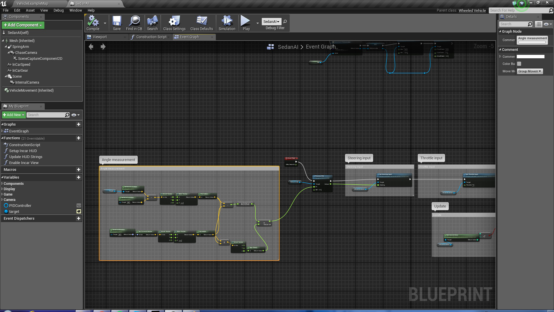 方向盘 导航 控制 插件 虚幻4 UE4 PID CONTROLLER FOR STEERING