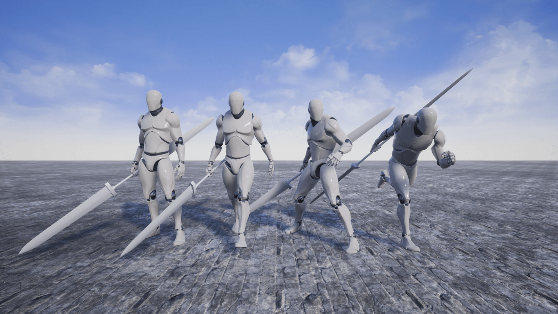 组合剑 变形 武器 动画 虚幻4 UE4 Twinblades Animset Base插图1