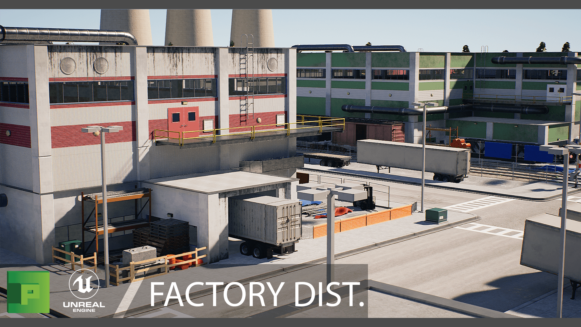 工厂 车间 生产 工业区 场景 环境 虚幻4 UE4 Factory District插图2