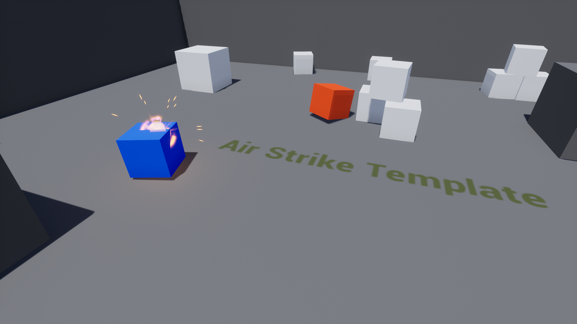 空袭 轰炸 标记 战斗机 蓝图 模板 虚幻4 UE4 Air Strike插图3