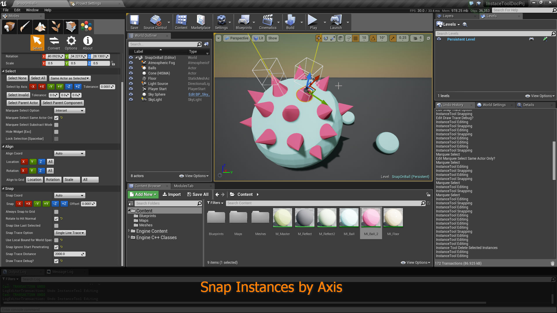 无损 物体 实例 变换 工具 插件 虚幻4 UE4 Instance Tool 425插图2