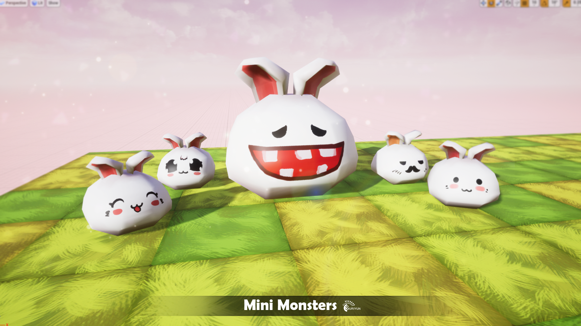 Mini Monsters 虚幻4 UE4 卡通 可爱 迷你 怪物 角色 动作