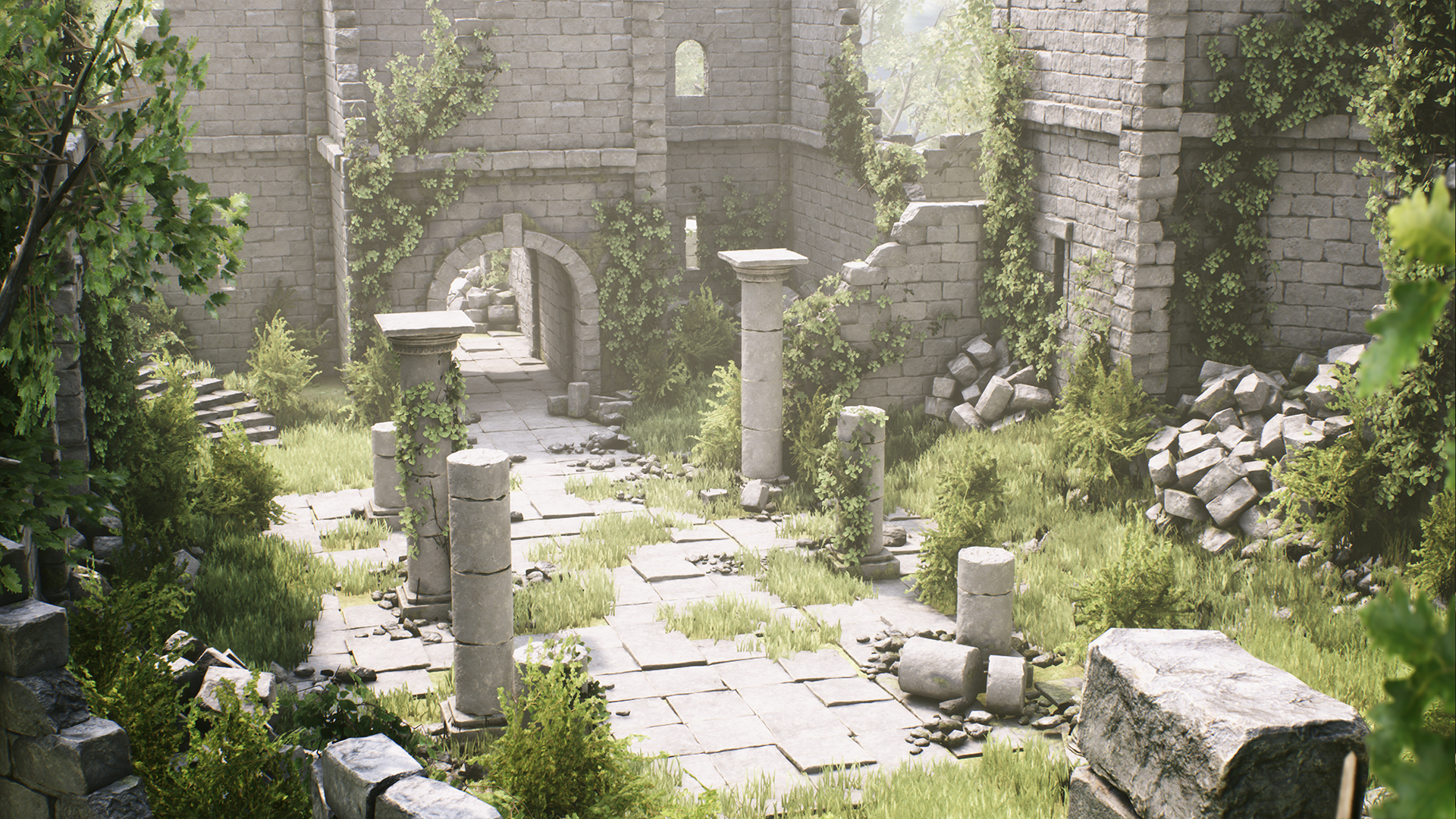 高质量 遗迹 废墟 石柱 残骸 环境 虚幻4 ue4 Ancient Ruins Pack插图1