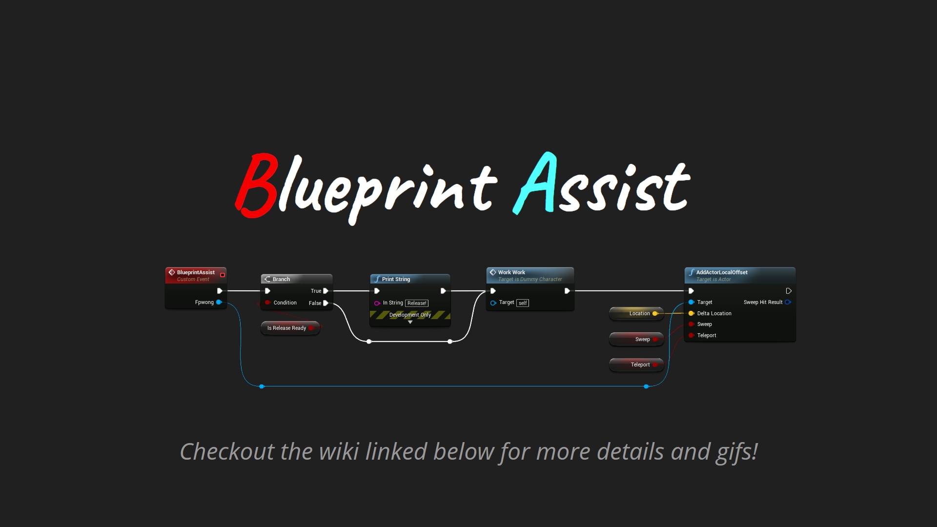 蓝图 连线 整理 工具 插件 虚幻4 UE4 Blueprint Assist 420到426