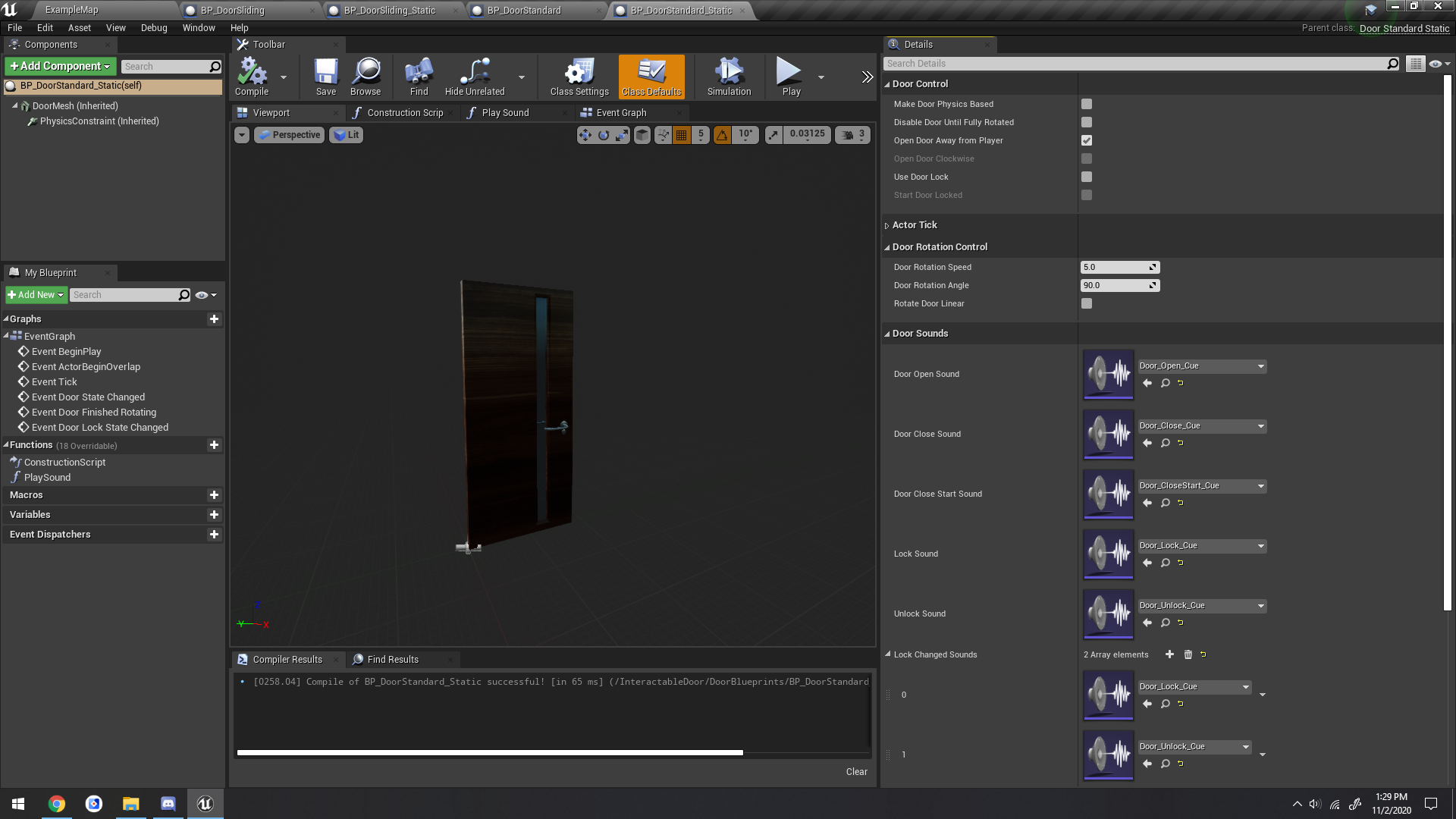 多人游戏可交互门高度开放参数蓝图 虚幻4 ue4 Interactable Door Multiplayer ready and Highly customizable 426插图1