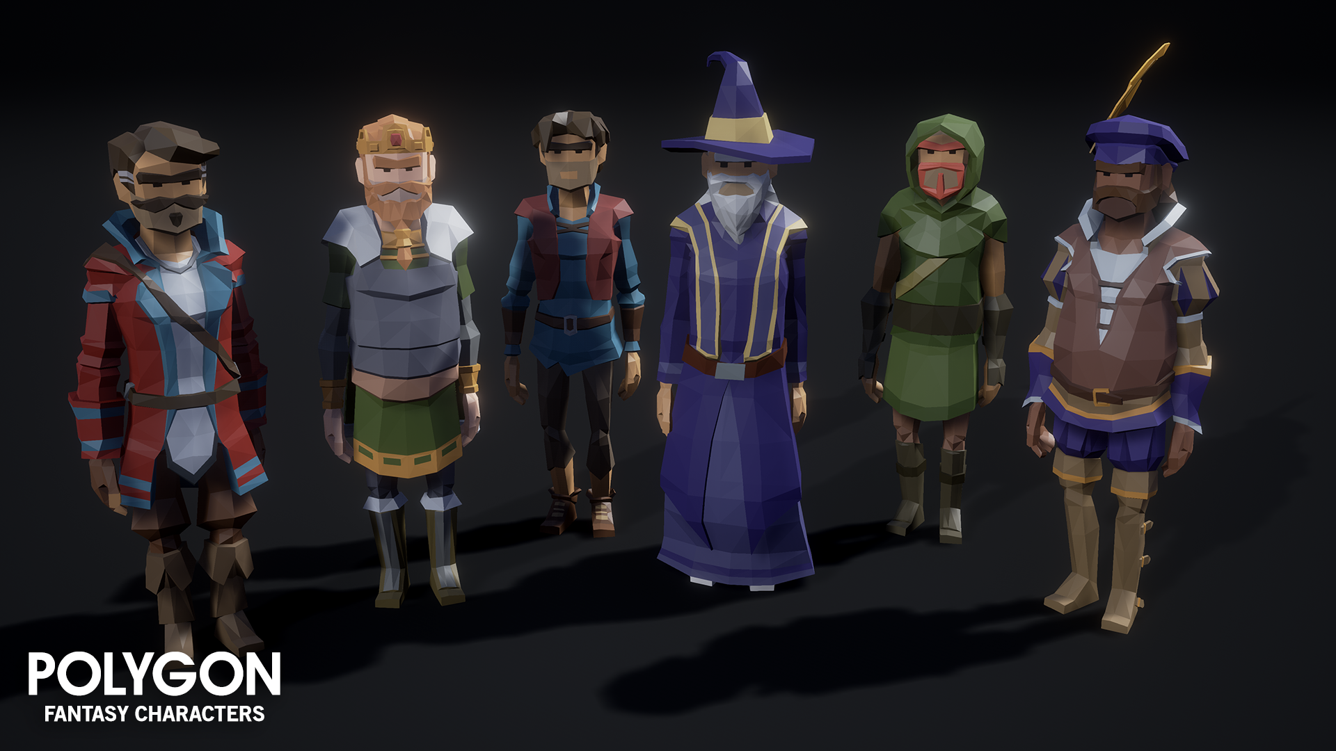 POLYGON Fantasy Characters 虚幻4 UE4 中世纪 幻想  卡通 角色插图1