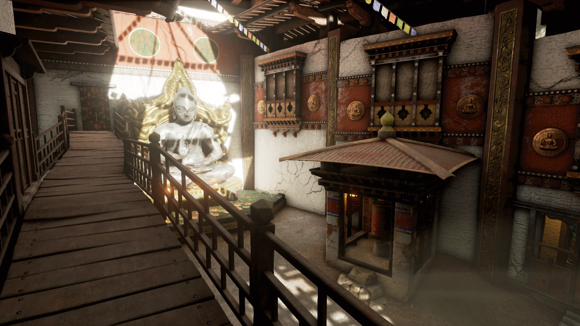 Buddhist Monastery Environment 虚幻4 UE4 空中 悬崖 寺庙 佛殿插图3