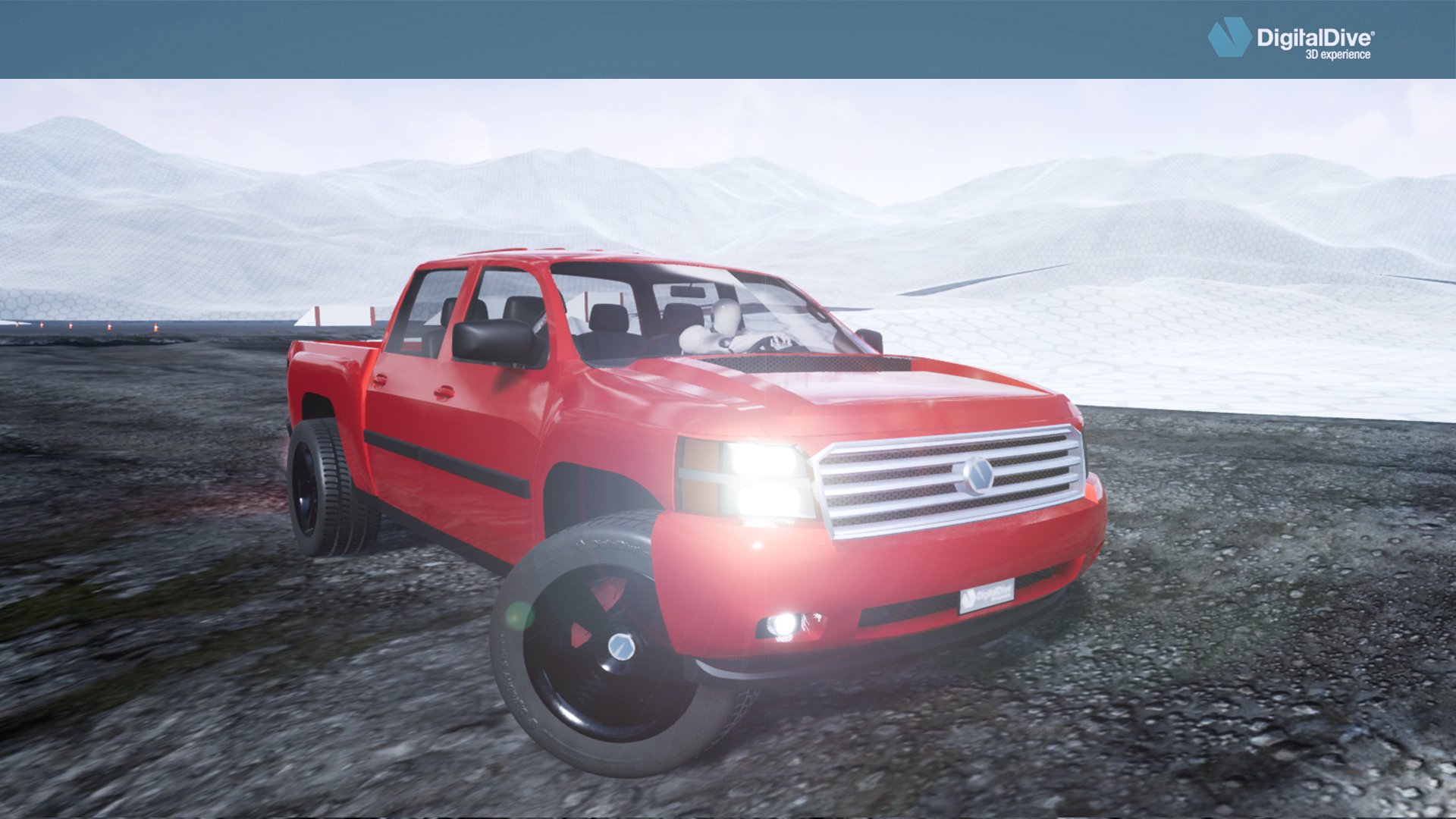 越野卡车驾驶蓝图 虚幻4 ue4 Drivable Cars Pick Up Truck 3D Assets and Blueprints 426插图12