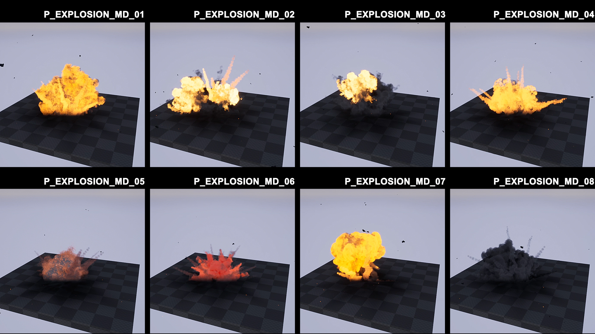 强力爆炸烟雾打击粒子特效 虚幻4 ue4 Power Explosions VFX 02