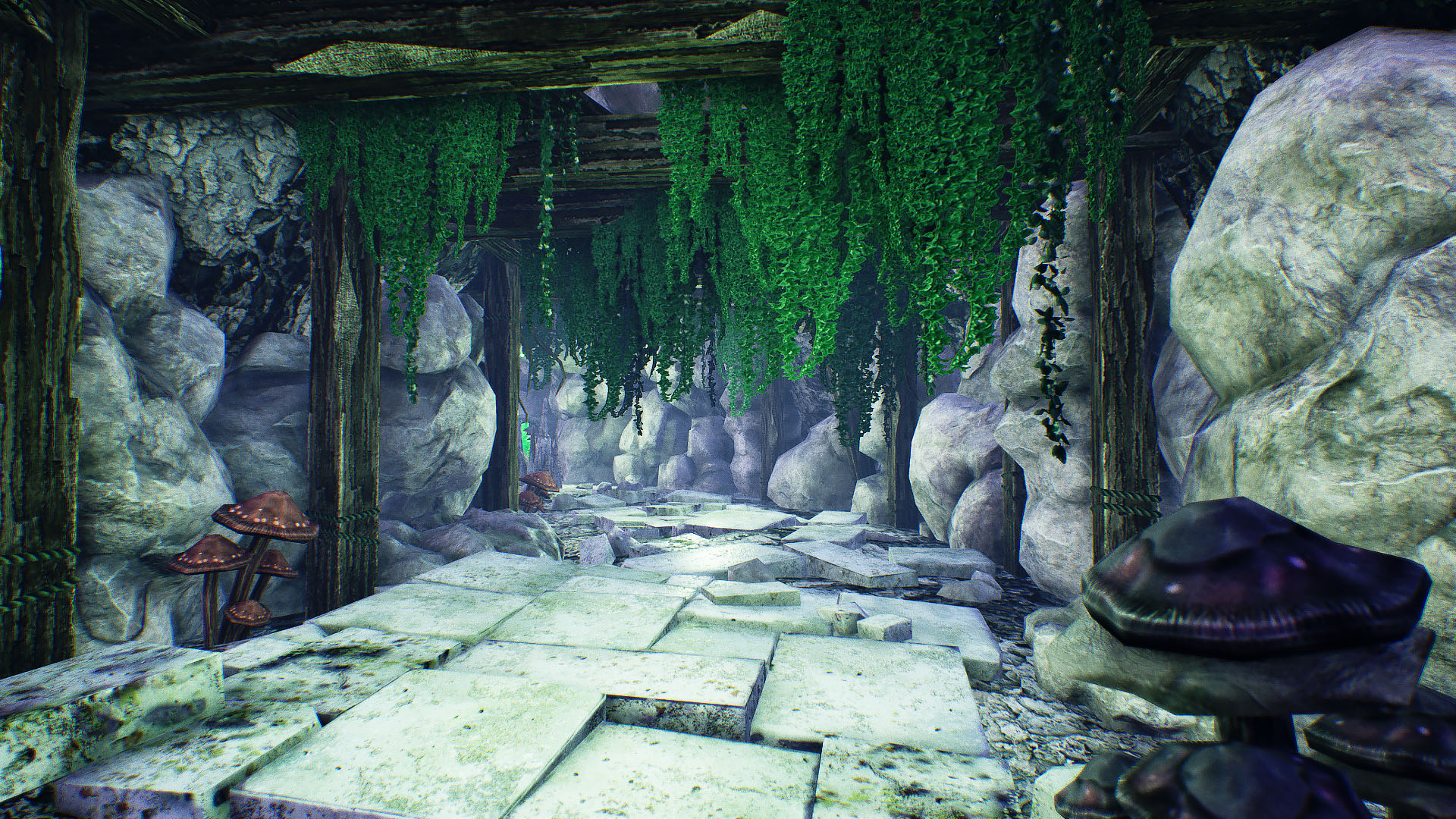 地穴 蘑菇 岩洞 场景 虚幻4 UE4 The Caves插图1