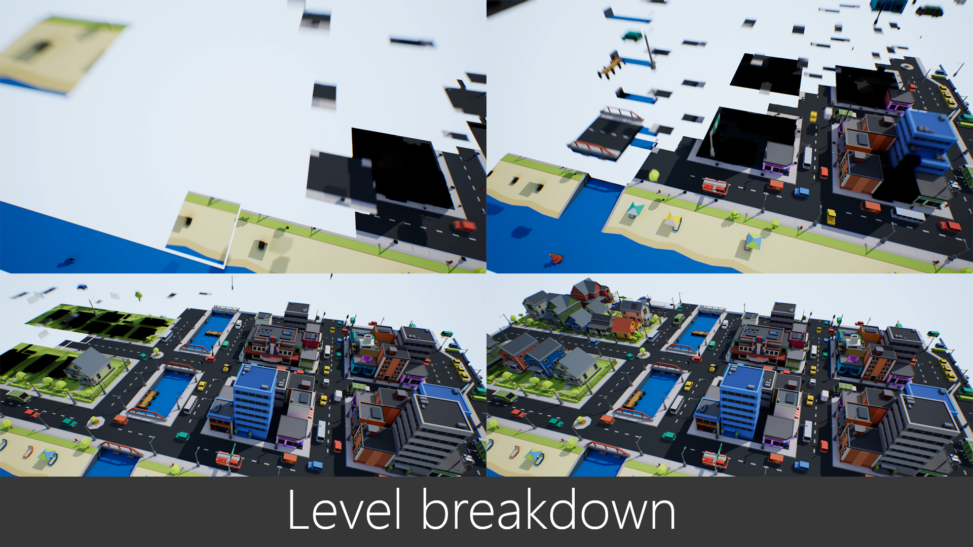 Breakdown 虚幻4 UE4 世界 城市 一键 重构 分解 动画 蓝图插图1