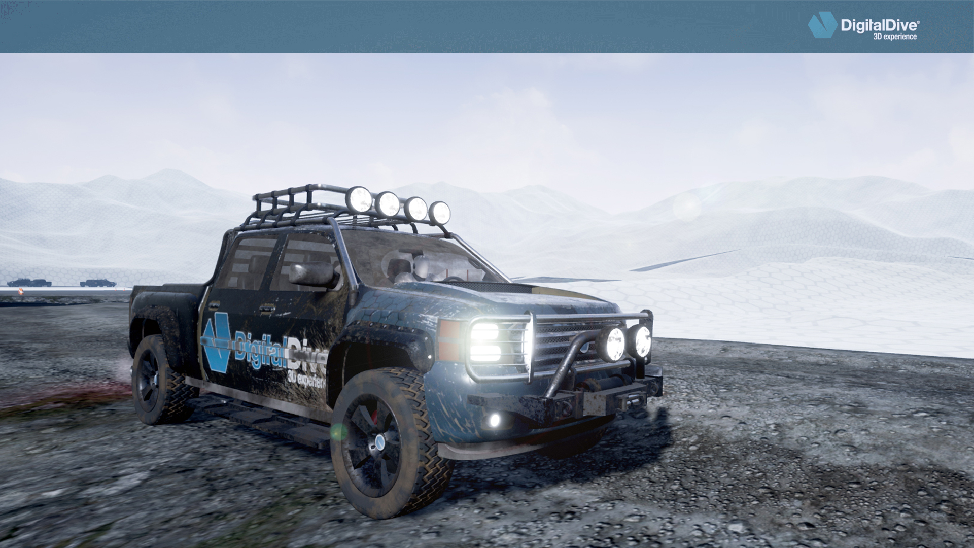 越野卡车驾驶蓝图 虚幻4 ue4 Drivable Cars Pick Up Truck 3D Assets and Blueprints 426插图2