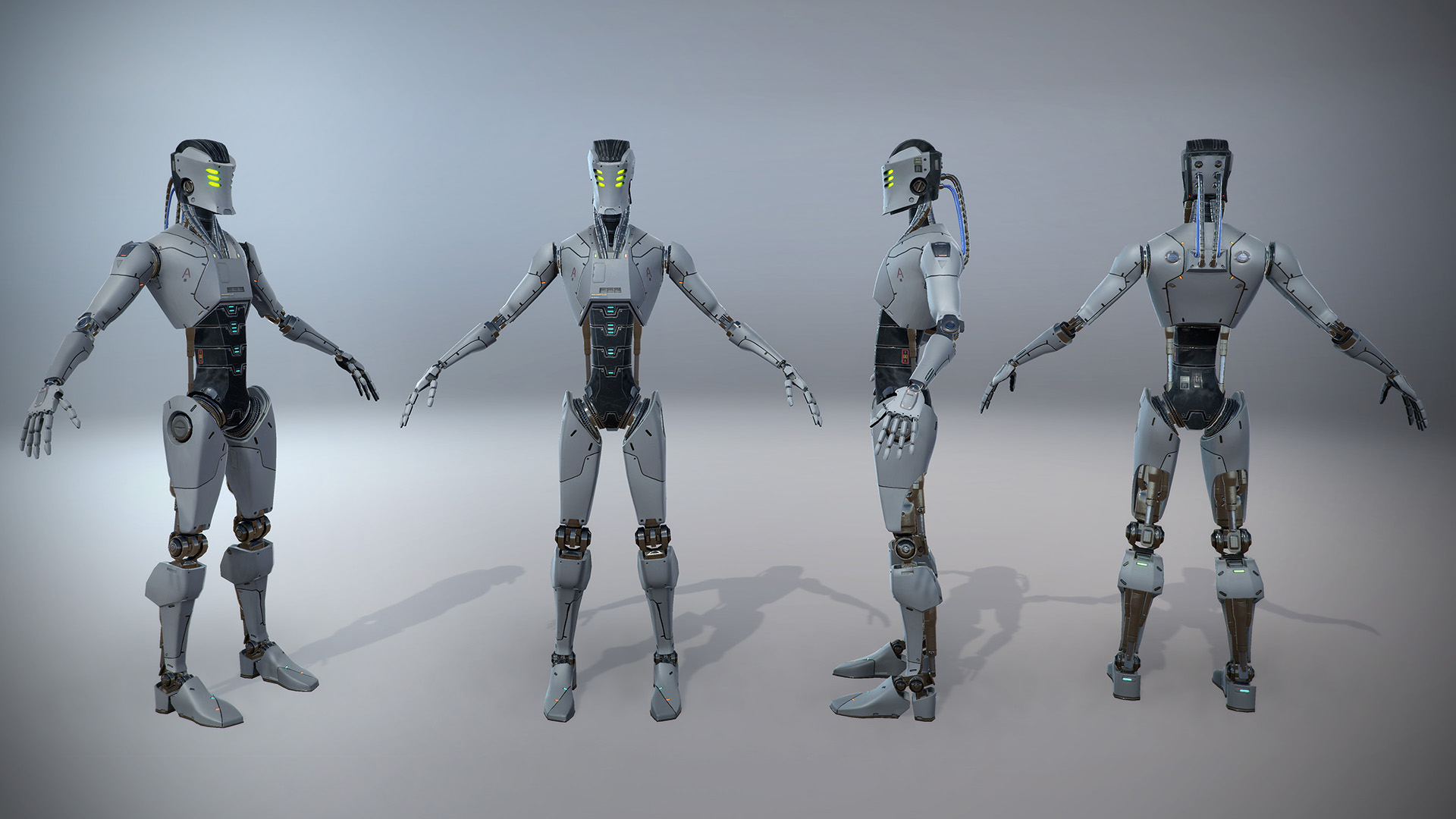 Android Robot 虚幻4 UE4 科幻 机器人 角色 动画 重定向插图1