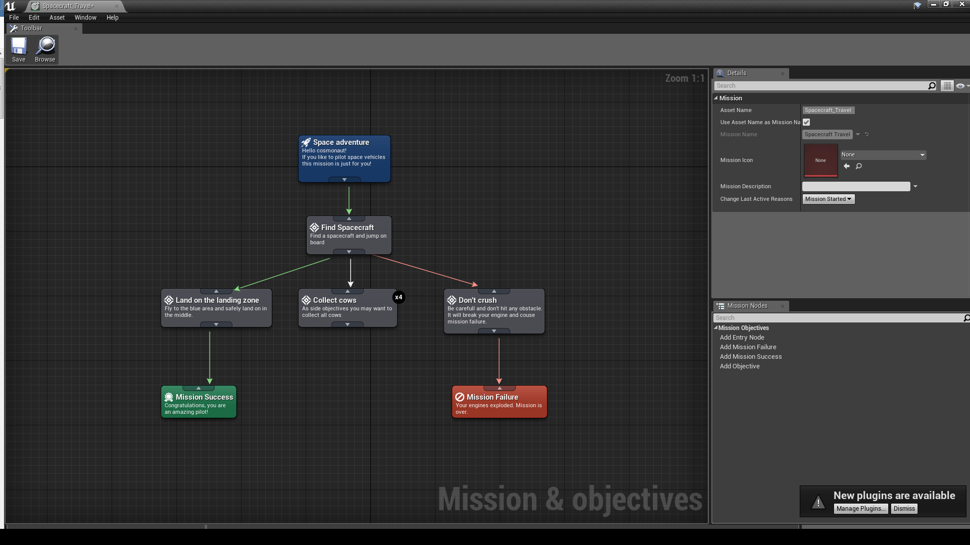 任务目标星级蓝图插件 虚幻4 ue4 Mission & Objectives 424到427