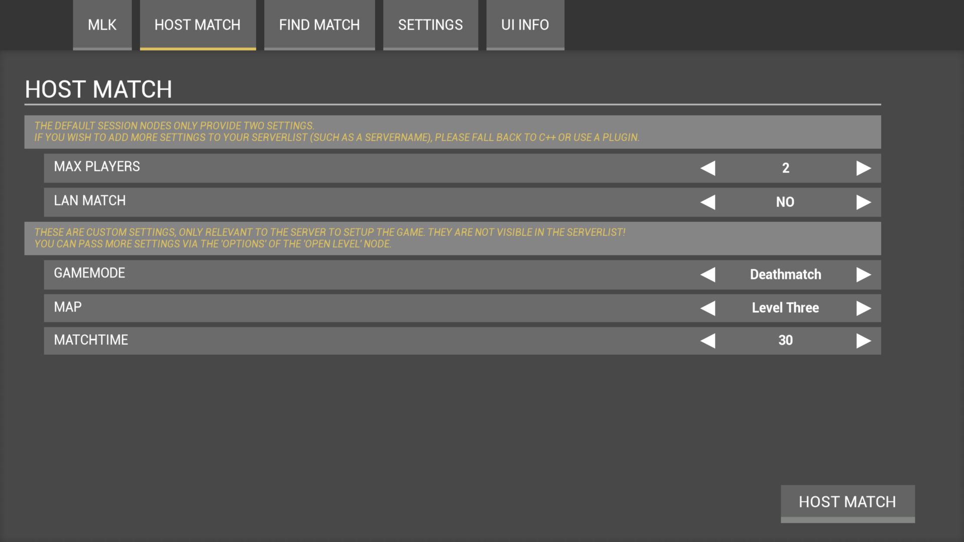 多人游戏 选择 设置 界面 蓝图 虚幻4 UE4 Multiplayer Lobby Kit插图1