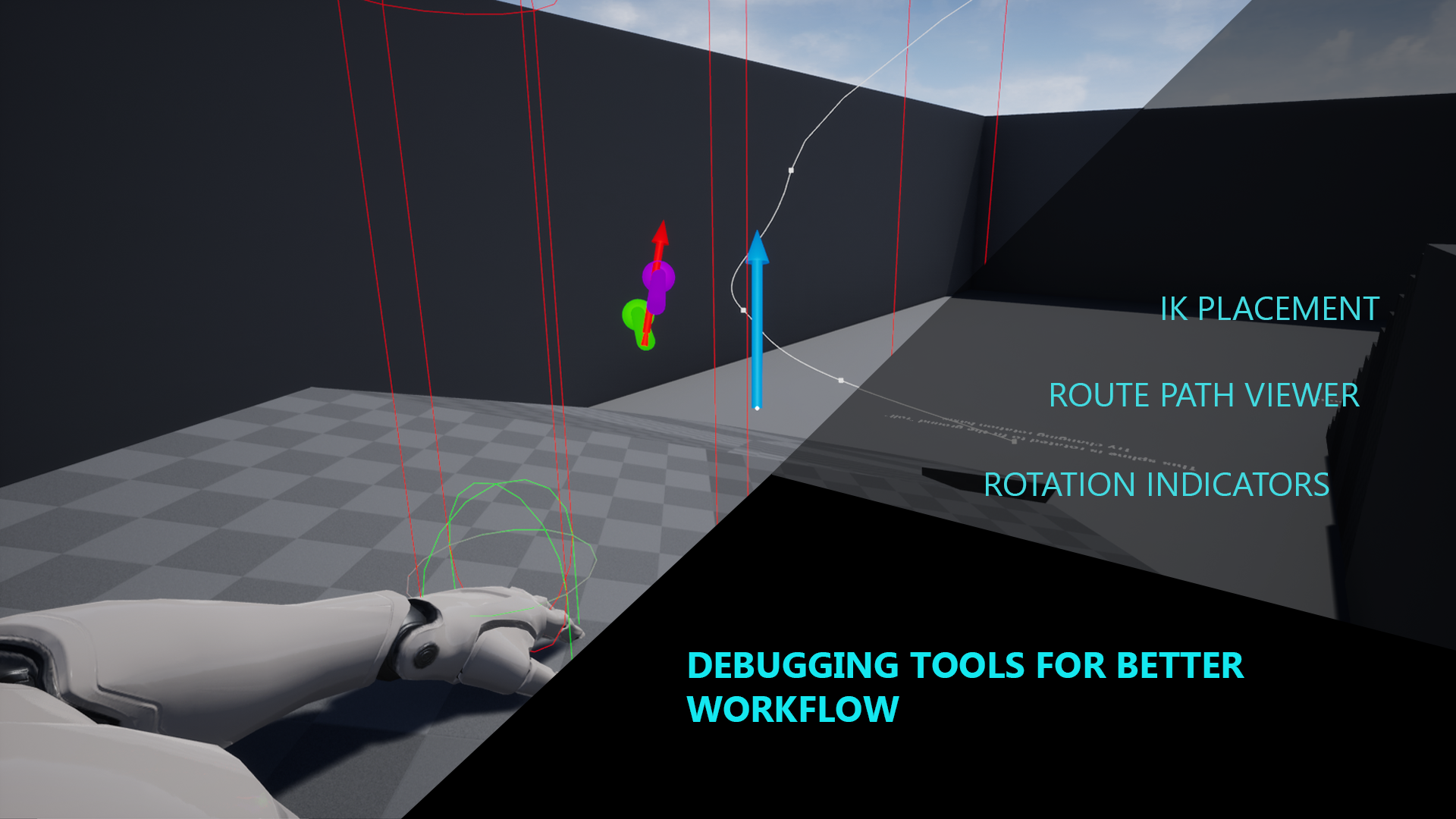 通风管IK样条爬行潜伏动画蓝图 虚幻4 ue4 Crawling system prone插图1