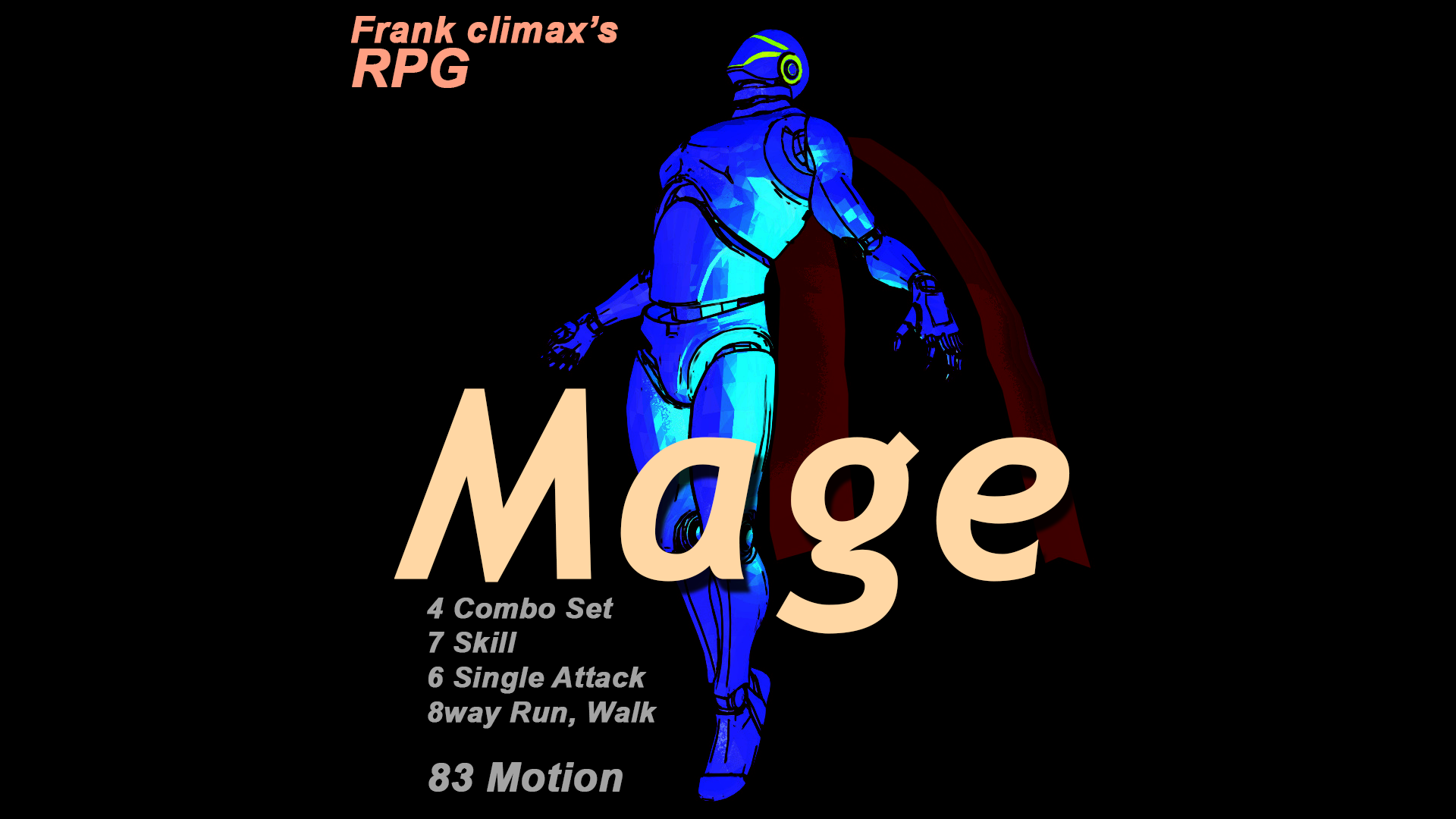 弗兰克 法师 巫师 动画 重定向 虚幻4 UE4 Frank RPG Mage