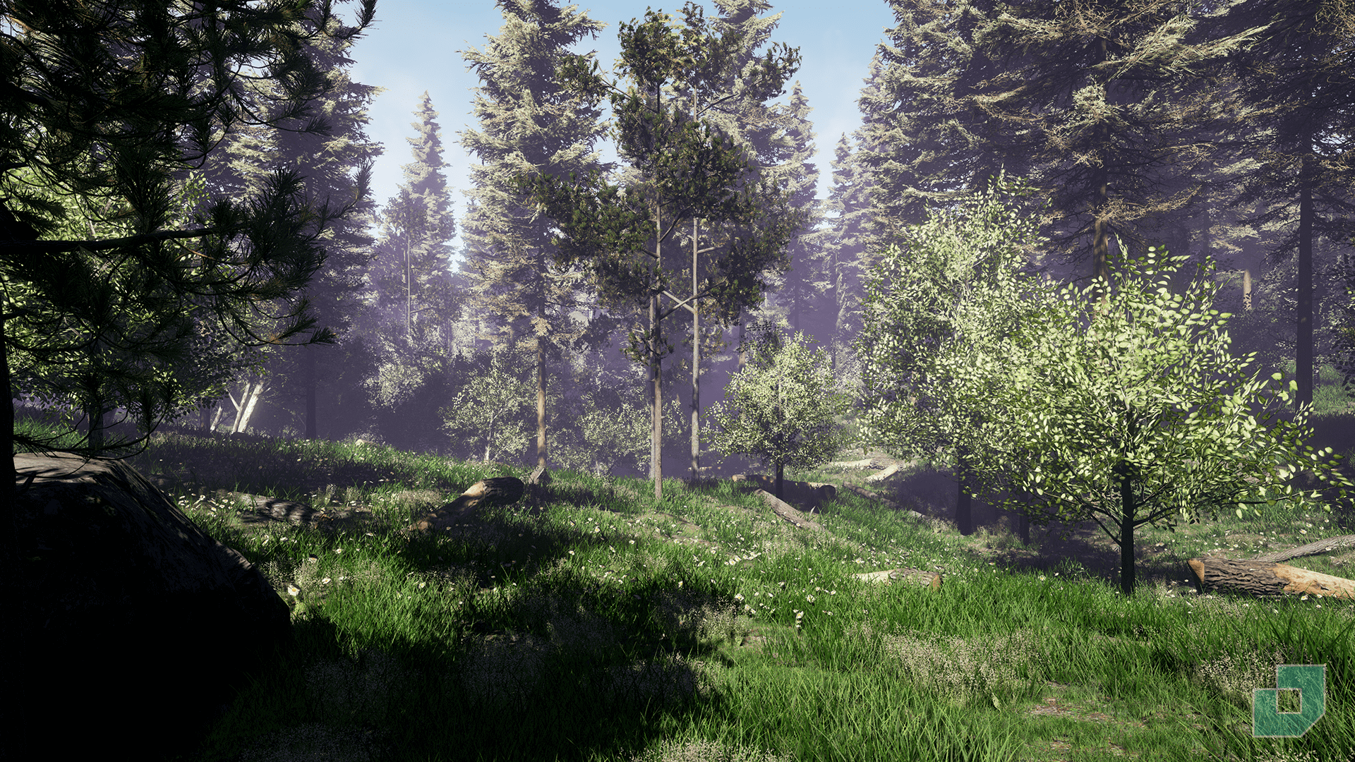 European Forest 虚幻4 UE4 欧洲森林 木屋 风车 场景 素材插图2